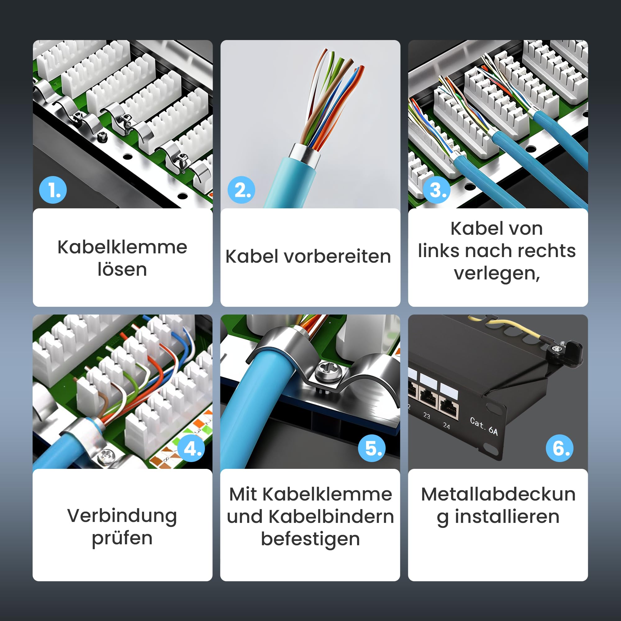 extralink-24-port-cat6a-patchfeld-stp-19-zoll-rj45 image 7