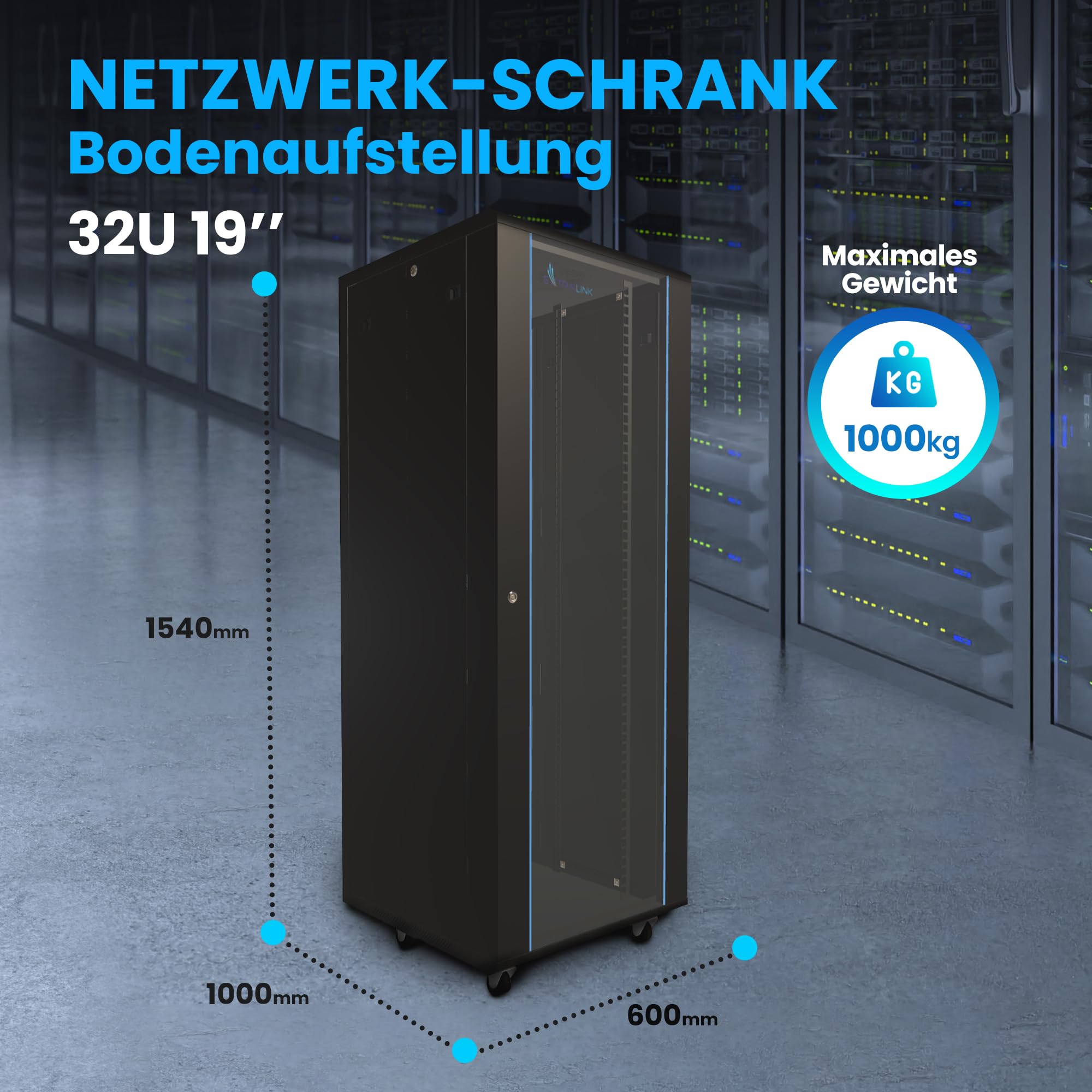 extralink-32u-rack-serverschrank-19-zoll-600x1000-schwarz image 3