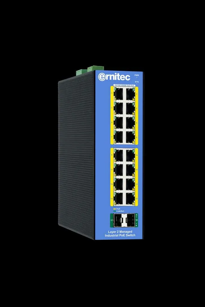 ernitec-switches-16-port-gigabit-poe-switch-industrial-managed image 1