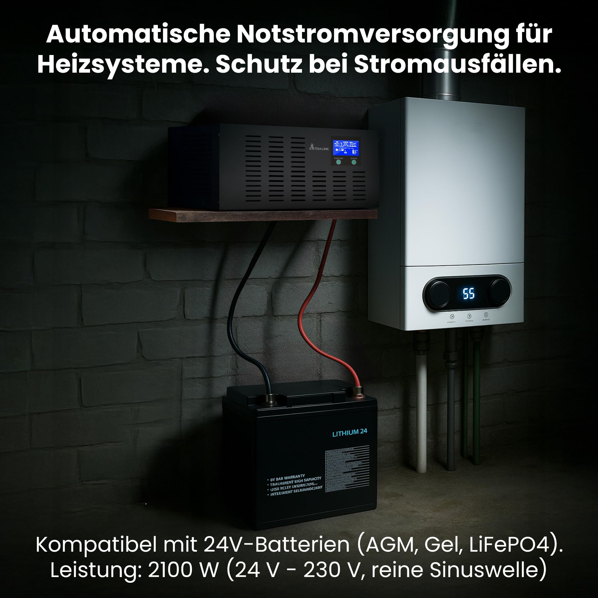 extralink-ups-piorun-2100w-wechselrichter-24v-reine-sinuswelle image 3