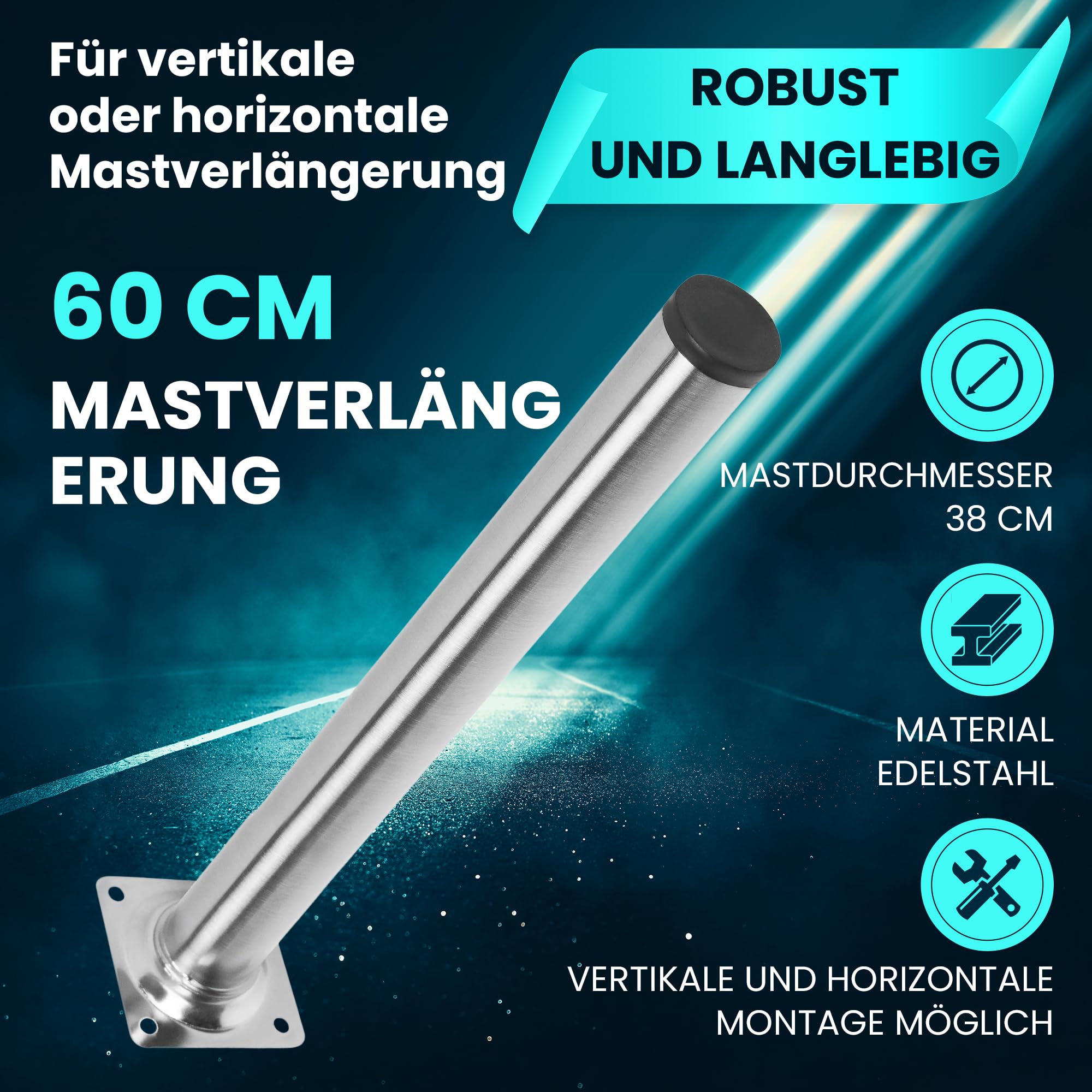 extralink-p600-dachhalterung-sat-600mm-60kg-verzinkt image 2