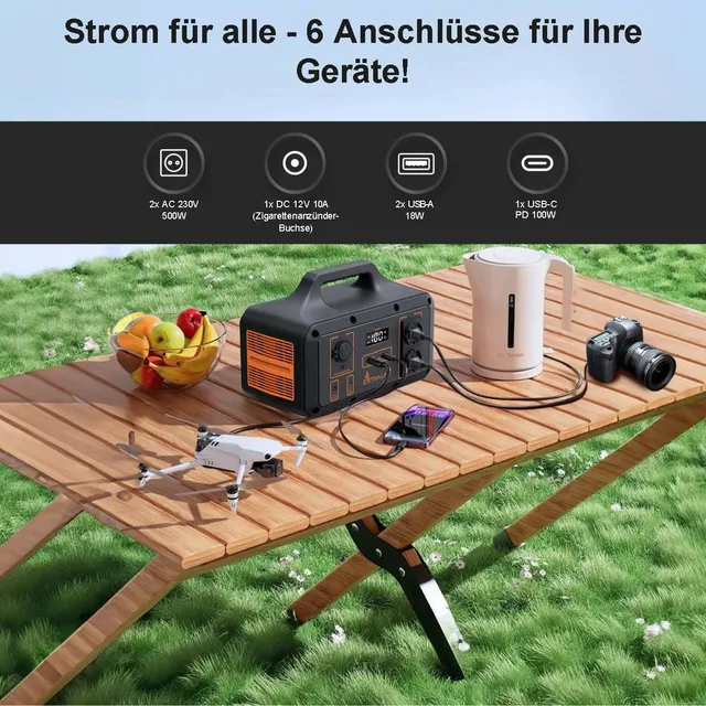extralink-powerstation-510wh-mit-230v-ac-und-usb-c-100w image 1