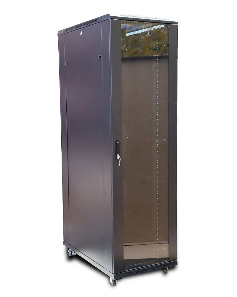 extralink-ex-14442-rackschrank-42u-freistehend-schwarz-19-zoll image 1