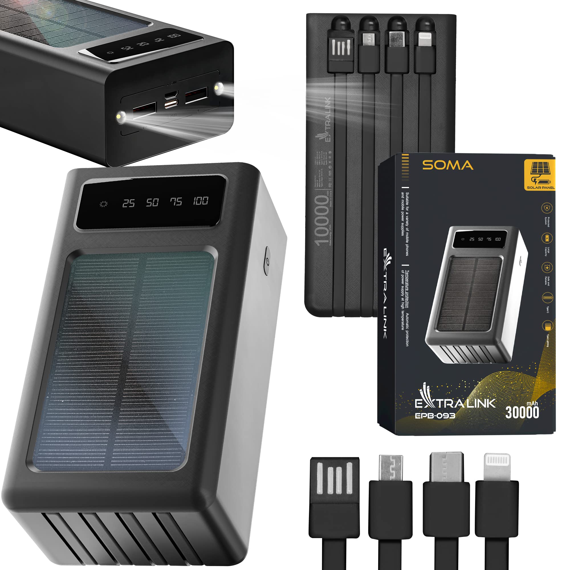 extralink-epb-093-solar-powerbank-30000mah-4-kabel image 1