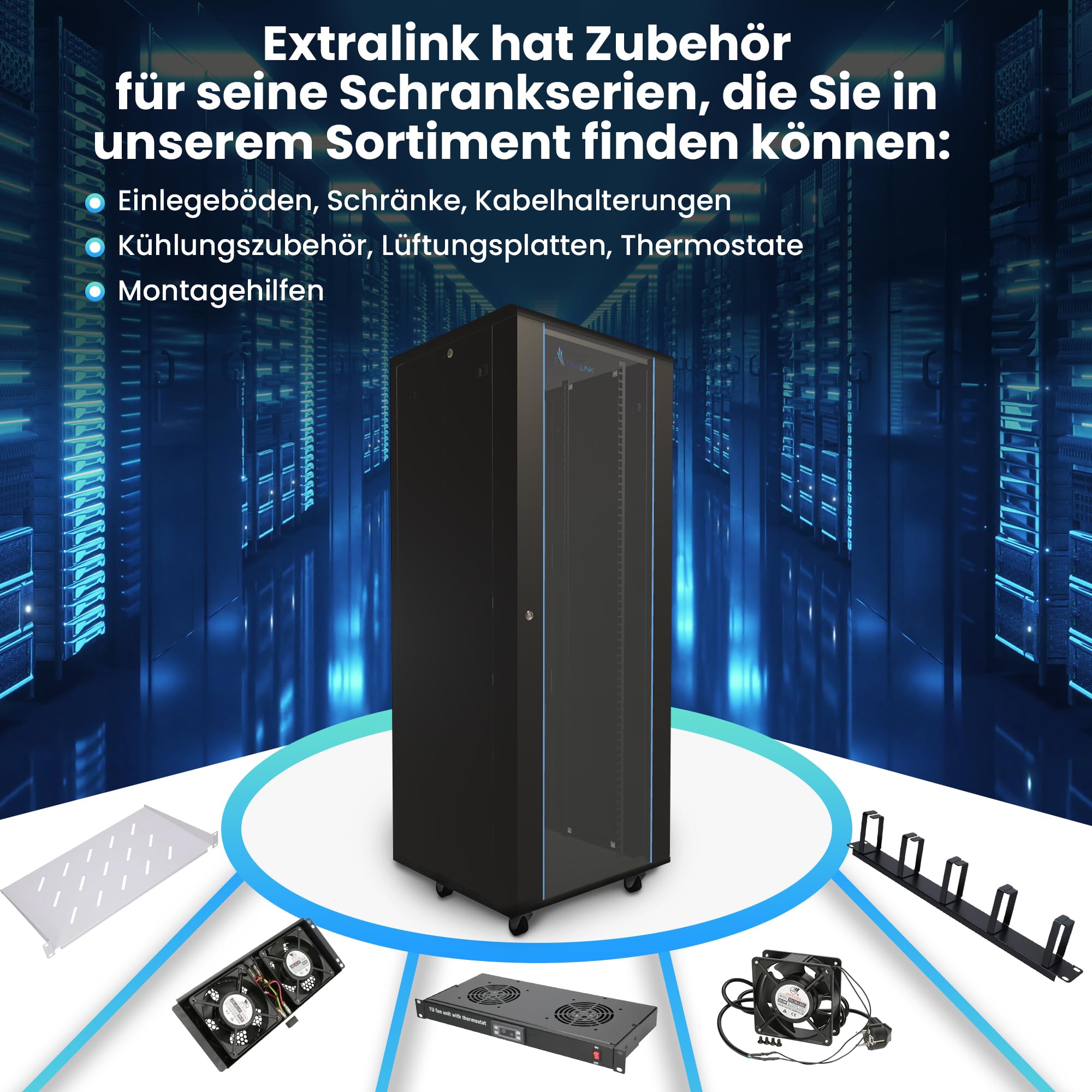 extralink-42he-netzwerkschrank-19-zoll-600x800-schwarz-glas image 4