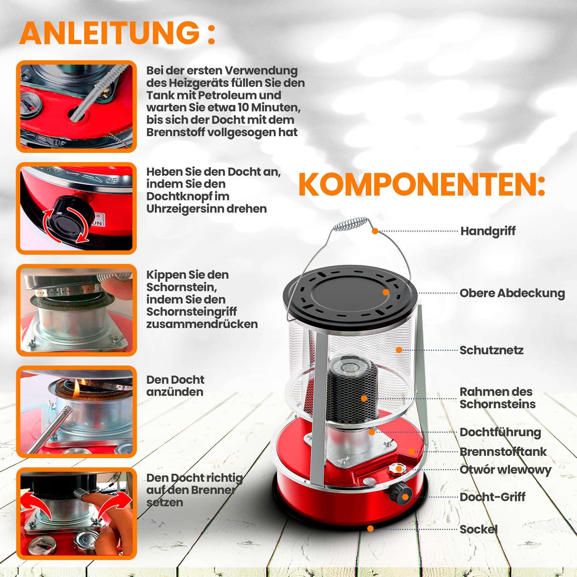 extralink-aladdin-petroleumofen-4-6l-2600w-camping-kocher image 5