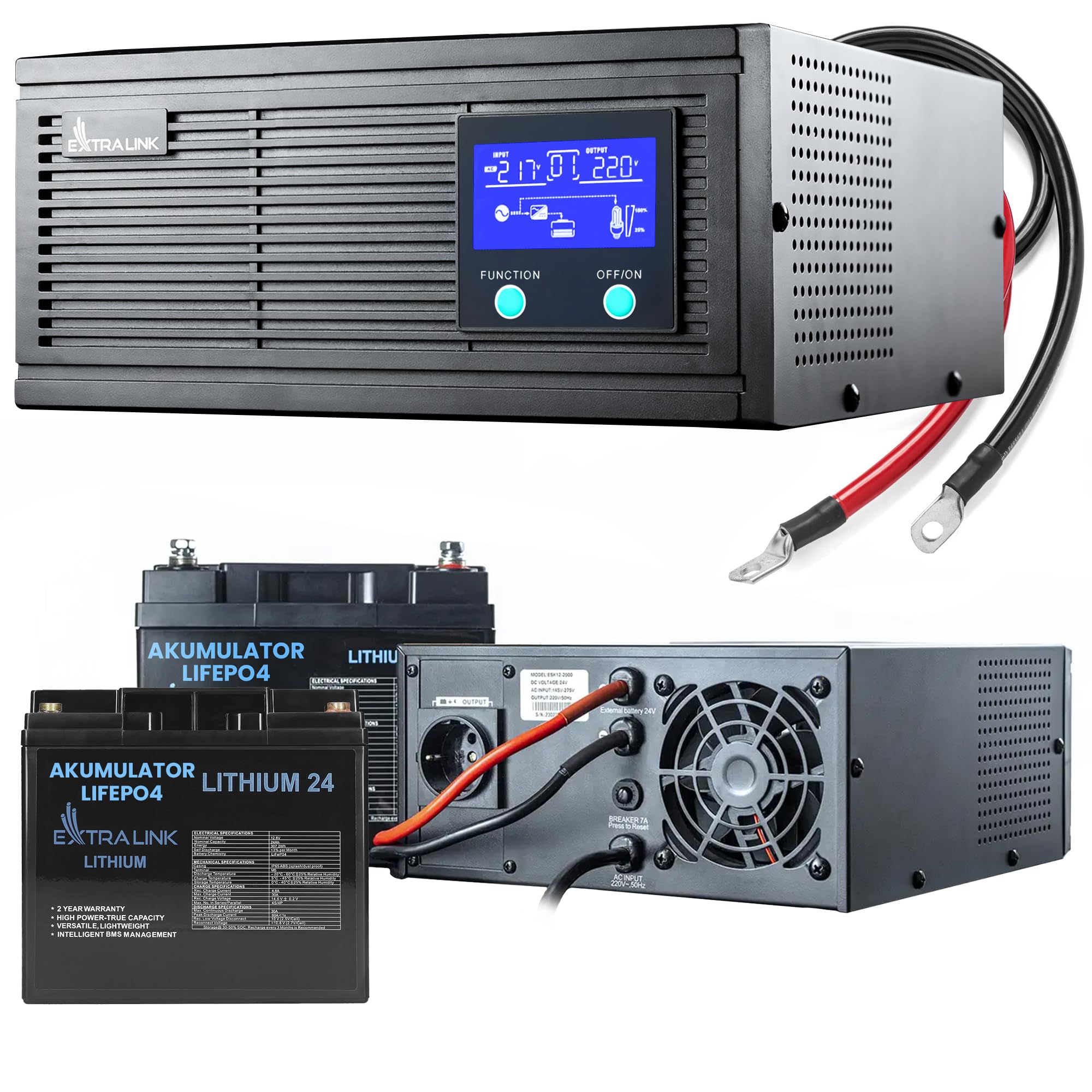 extralink-ups-1200va-usv-1000w-lifepo4-40ah-reiner-sinus image 1