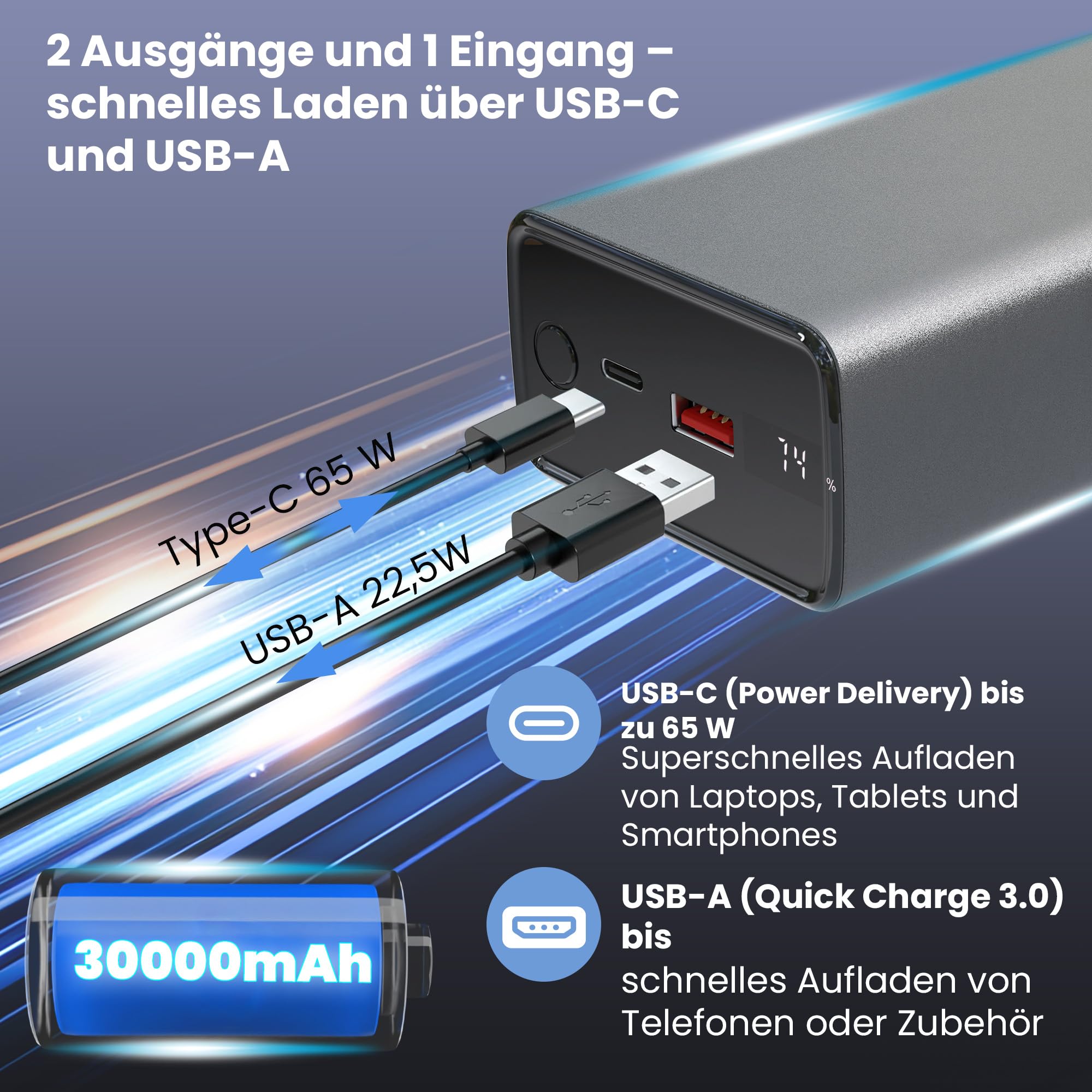 extralink-epb-127-powerbank-30000mah-65w-pd-usb-c-schnellladung image 4