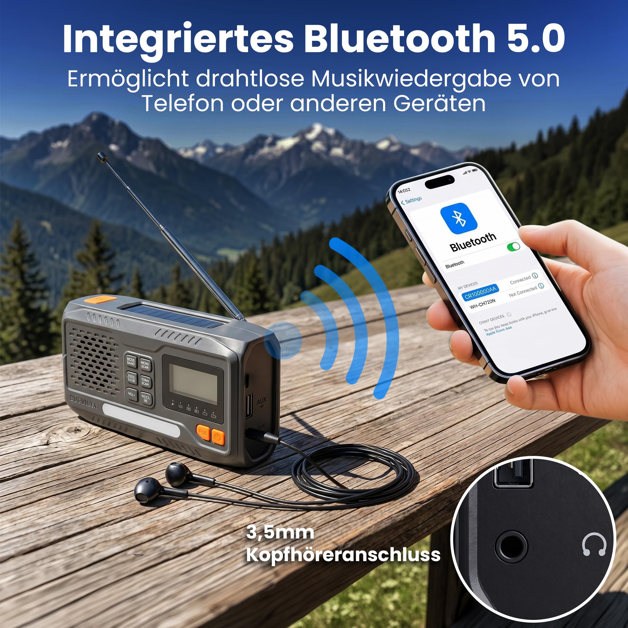 extralink-notfallradio-solar-kurbel-dab-fm-bluetooth-4500mah image 4
