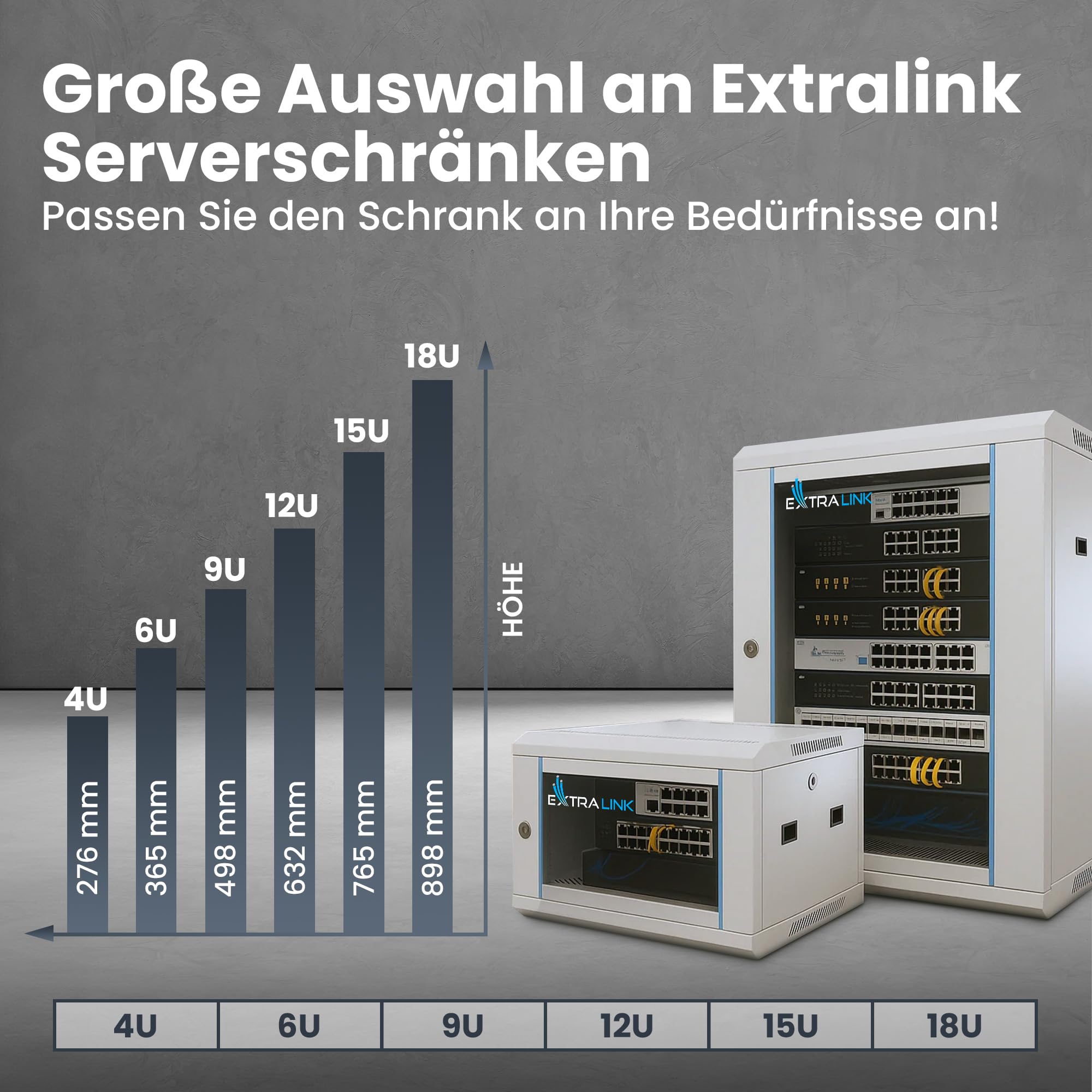 extralink-9he-netzwerkschrank-19-zoll-450mm-grau-glast-r image 7