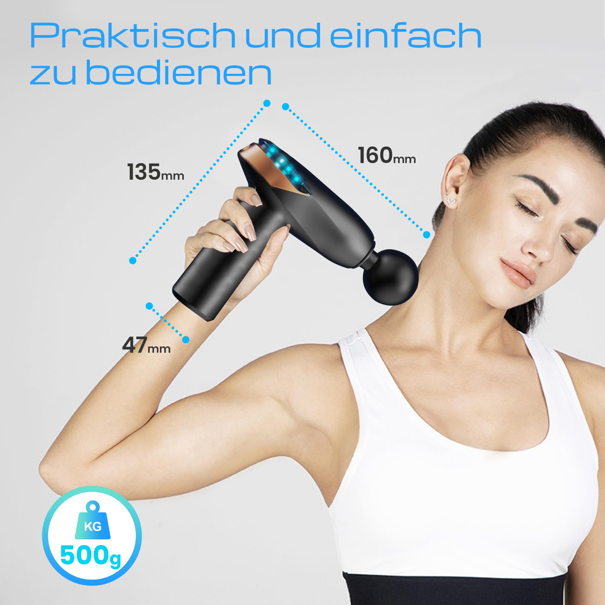 extralink-massage-gun-lite-massagepistole-3200-rpm-usb-c image 5