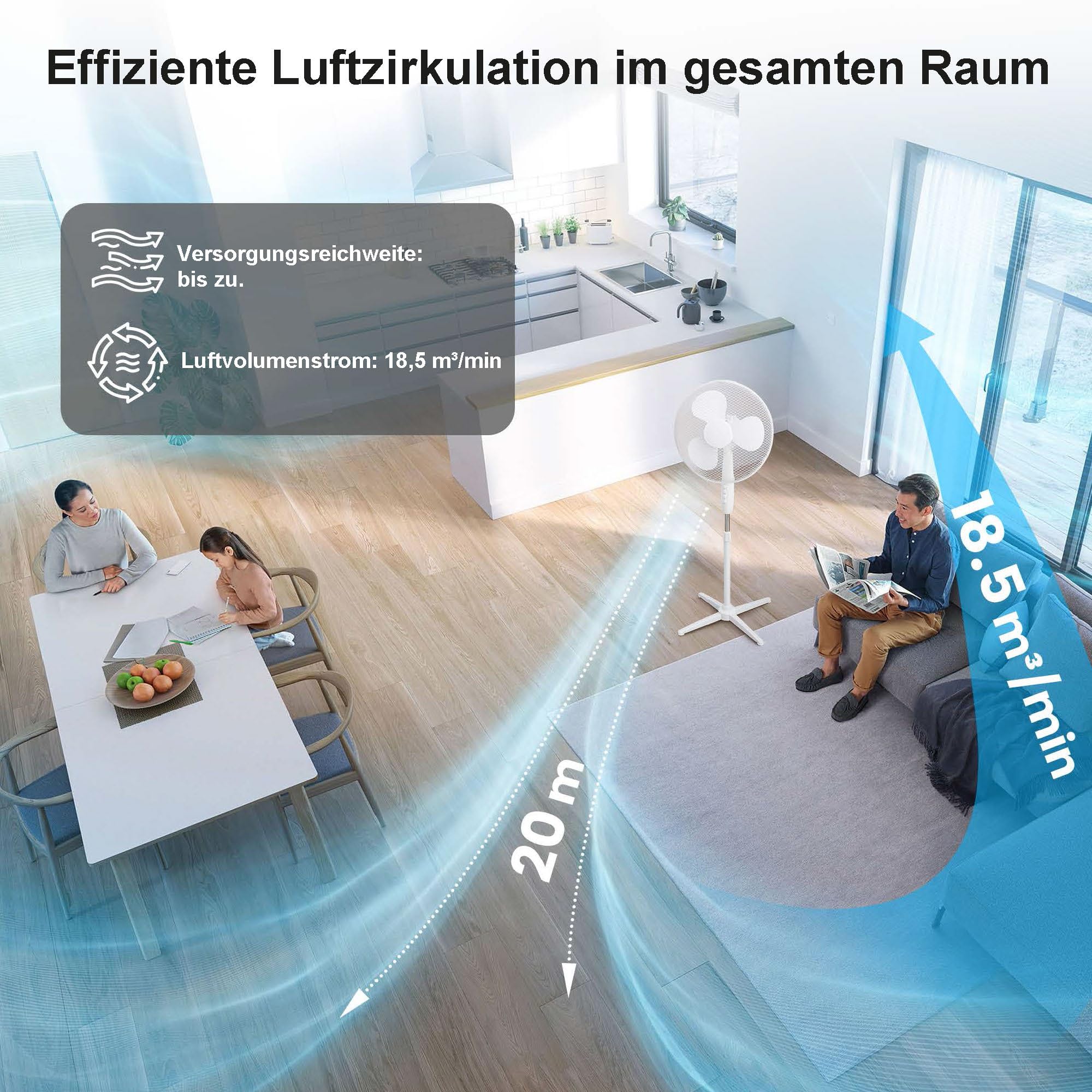 extralink-bryza-standventilator-40cm-wei-45w-3-stufen image 5