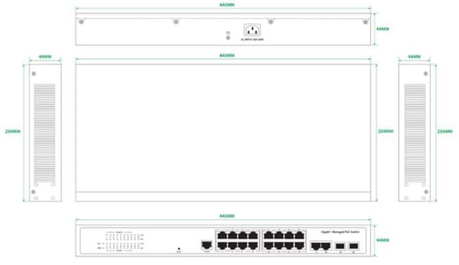 ernitec-switches-20-port-gigabit-poe-switch-16x-poe-285w image 2