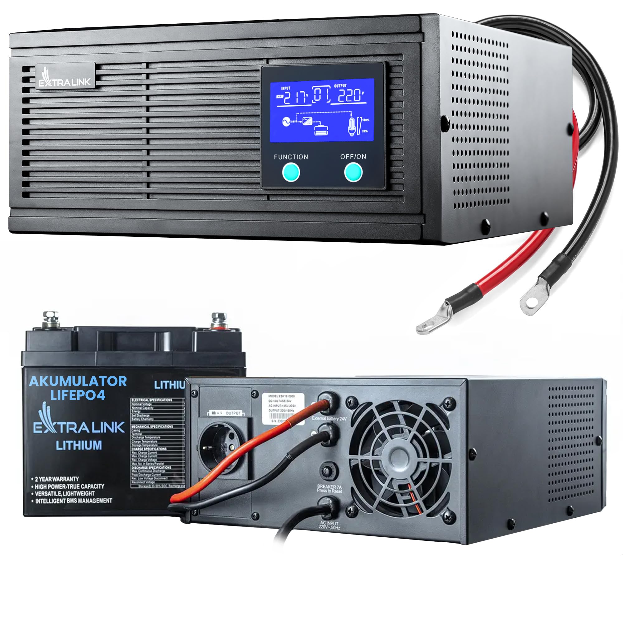extralink-ups-600va-usv-480w-lifepo4-40ah-reiner-sinus image 1