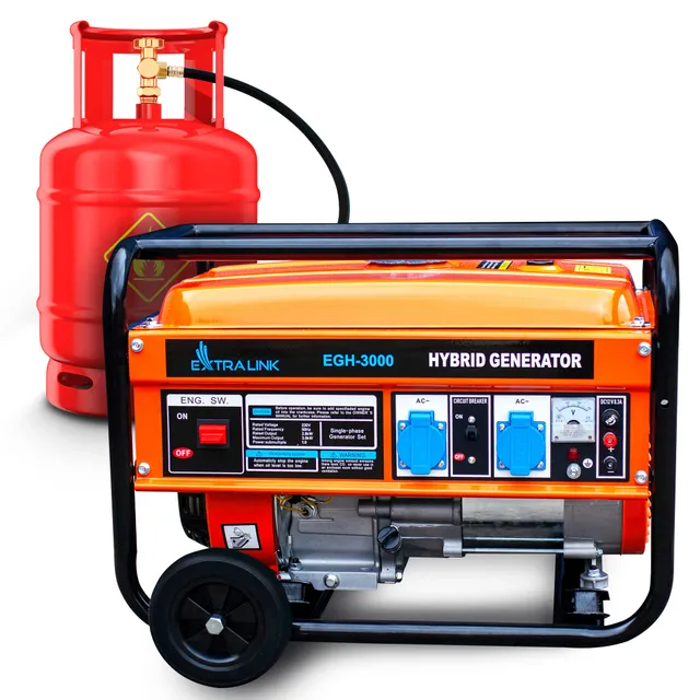 extralink-egh-3000-stromerzeuger-3000w-benzin-gas-230v-mobil image 1