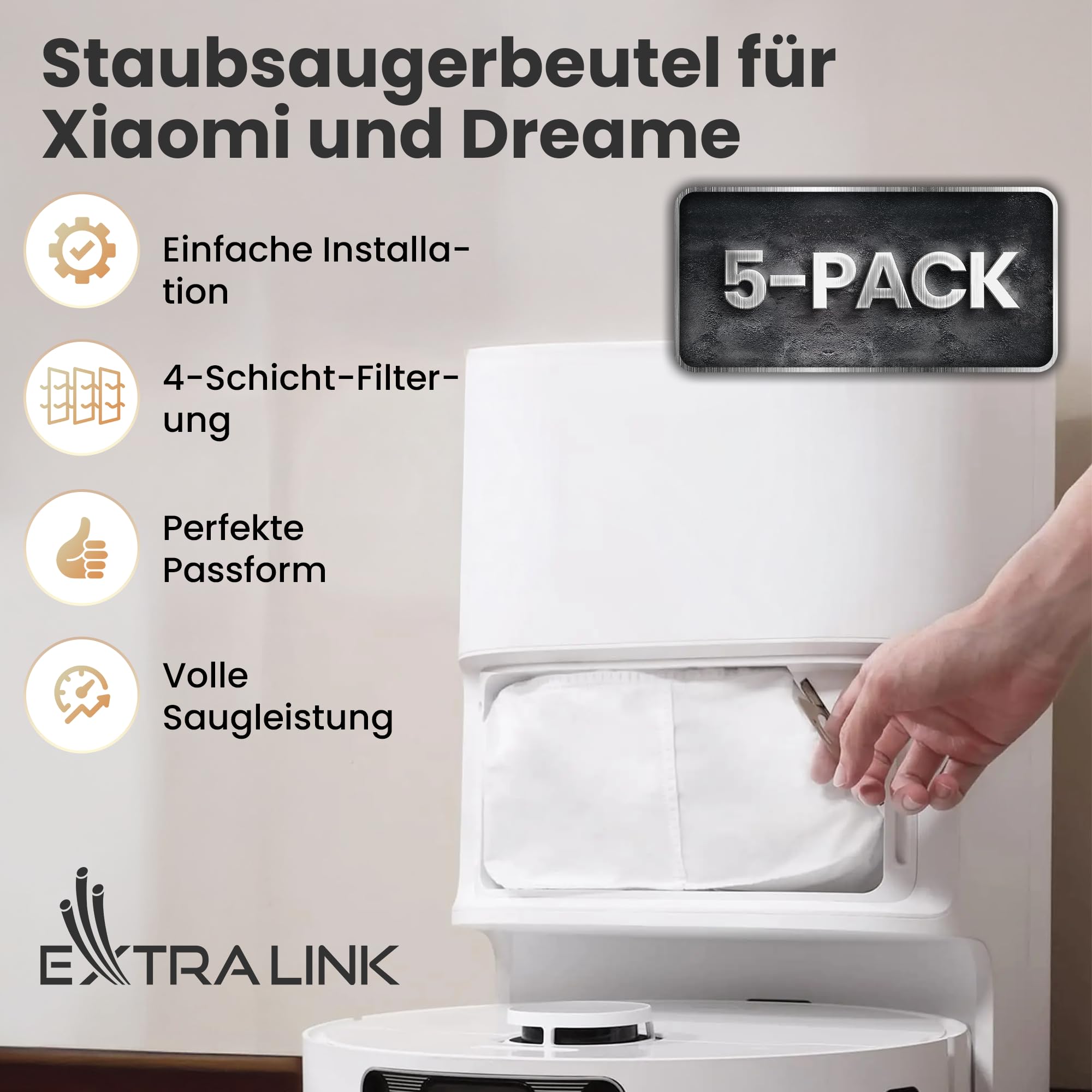 extralink-staubsaugerbeutel-f-r-dreame-l20-ultra-5er-set image 3