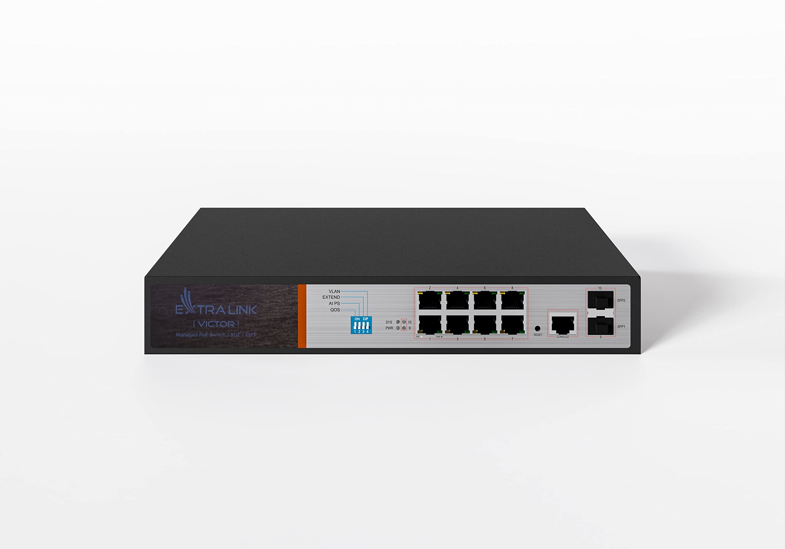 extralink-victor-poe-switch-8-port-gigabit-150w image 2