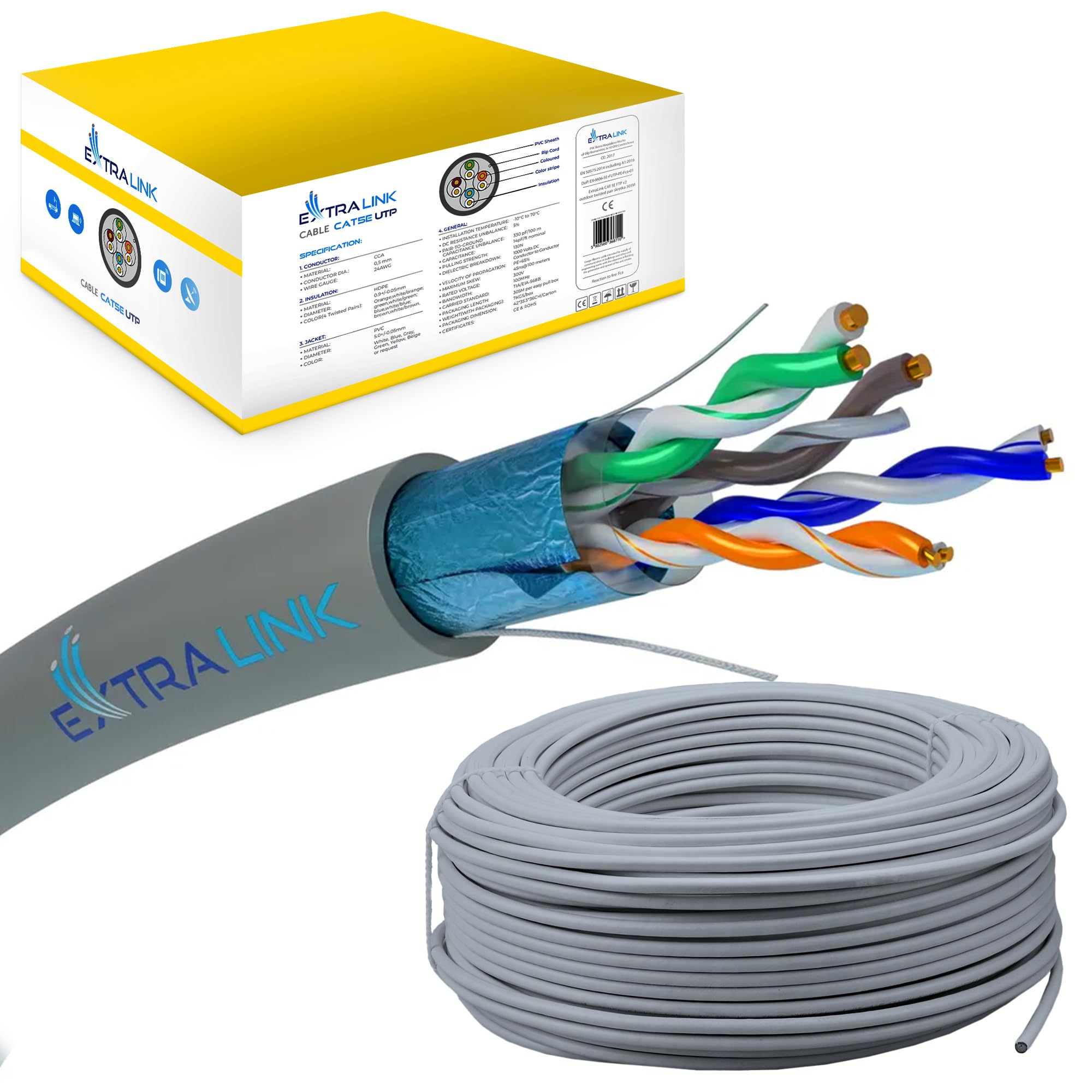 extralink-cat-5e-netzwerkkabel-u-utp-305m-indoor-awg24 image 8