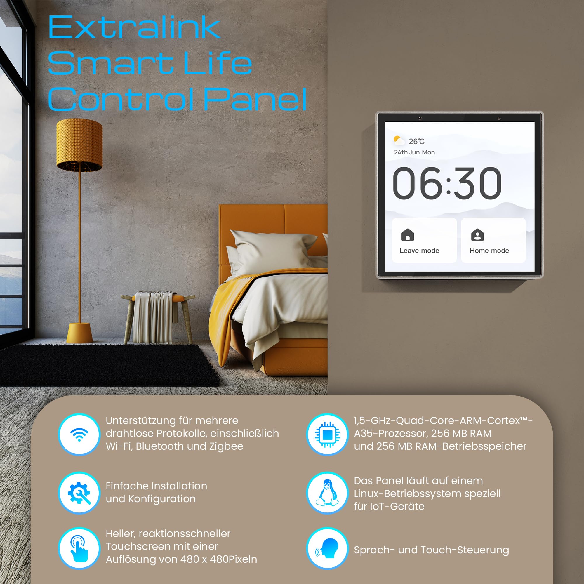 extralink-smart-life-control-panel-smart-home-display-wand image 2