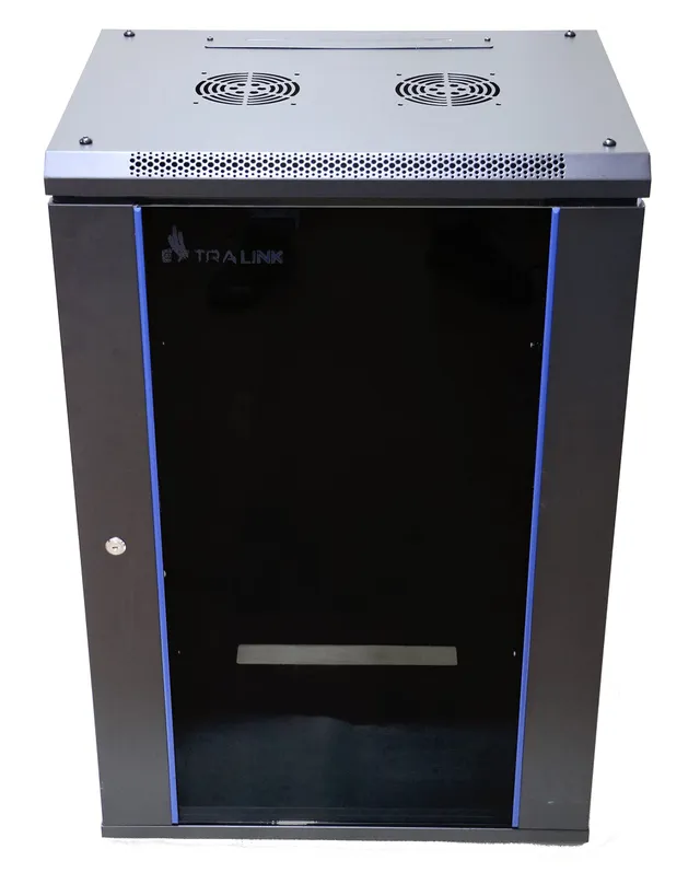 extralink-ex-14367-rack-18u-wandschrank-19-zoll-schwarz image 1