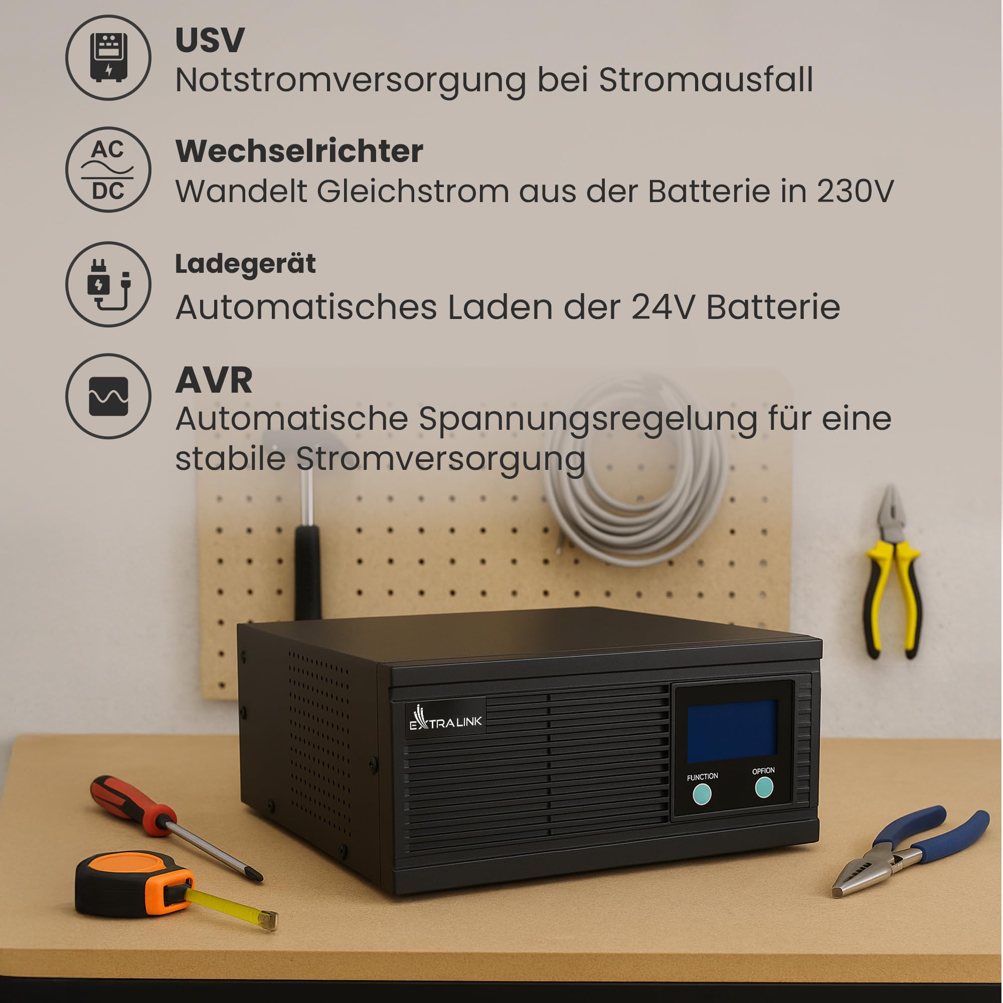 extralink-piorun-usv-wechselrichter-1600w-reine-sinuswelle-24v image 2
