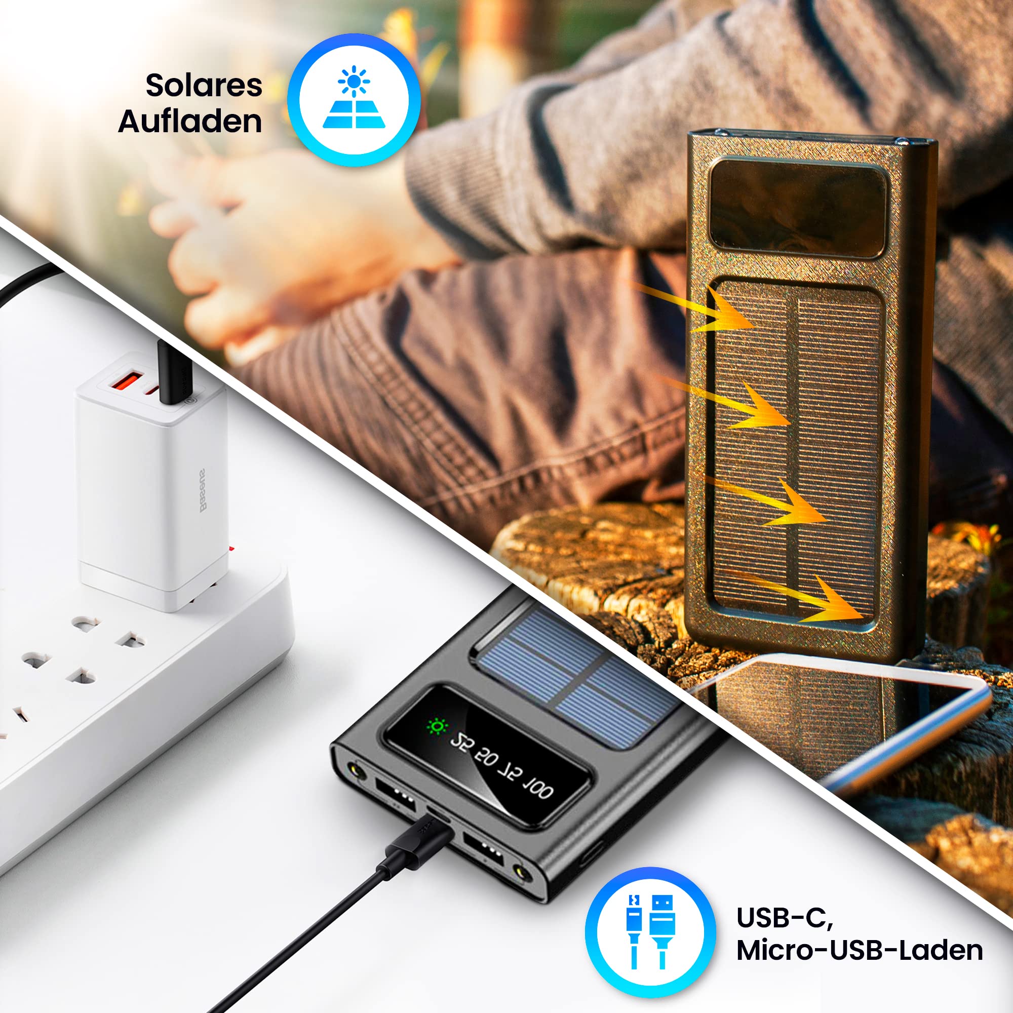 extralink-epb-091-solar-powerbank-10000mah-mit-4-kabeln-outdoor image 4