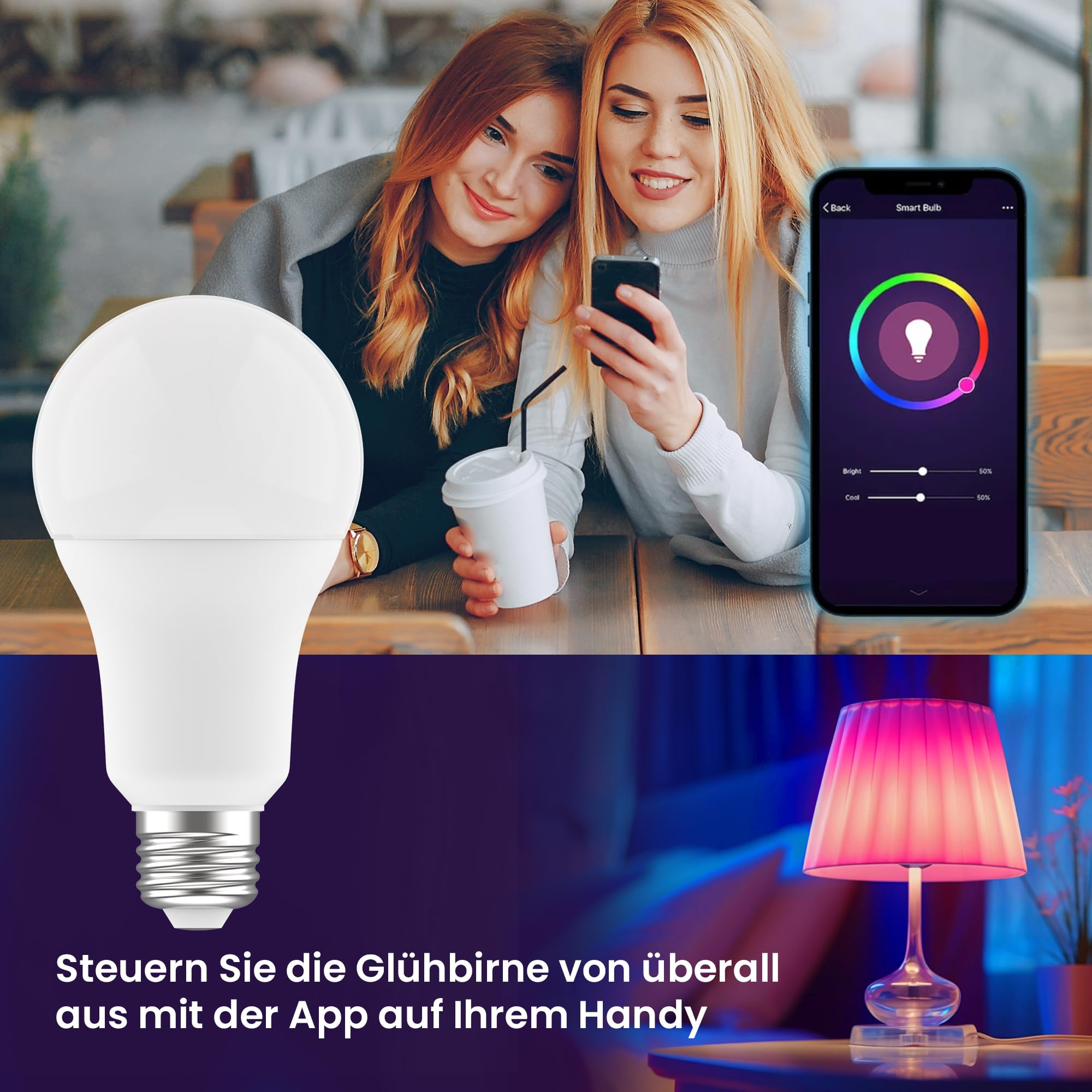 extralink-gl-hbirne-e27-a70-wifi-rgb-smart-bulb-alexa image 3