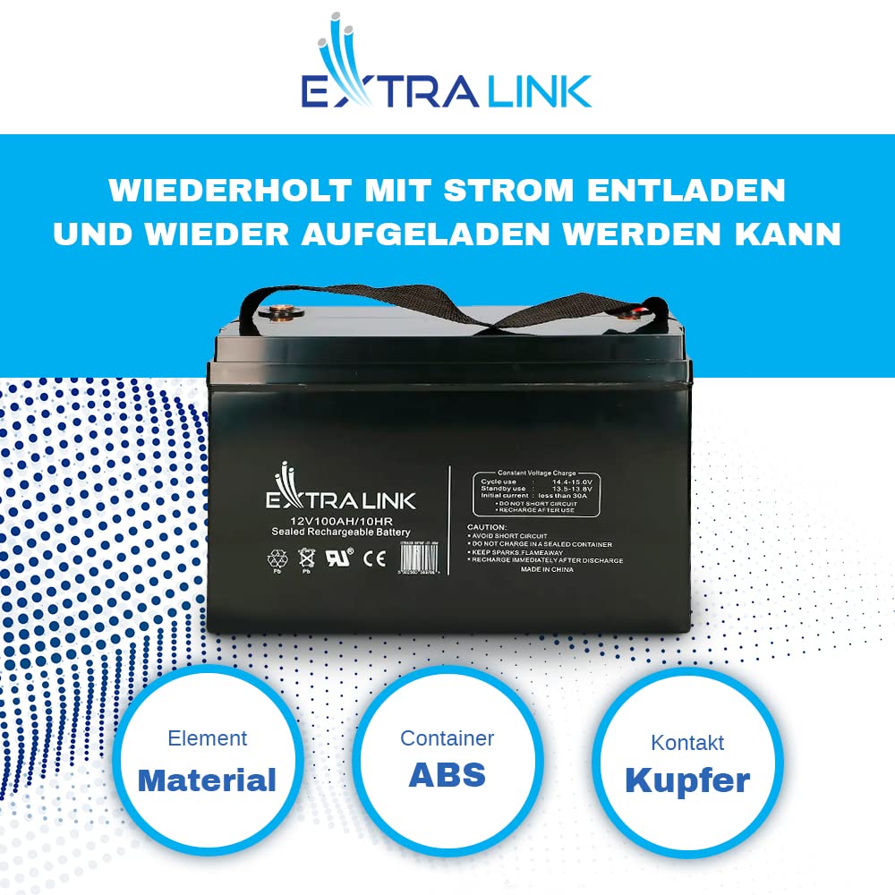 extralink-agm-batterie-12v-100ah-solar-versorgungsbatterie image 5