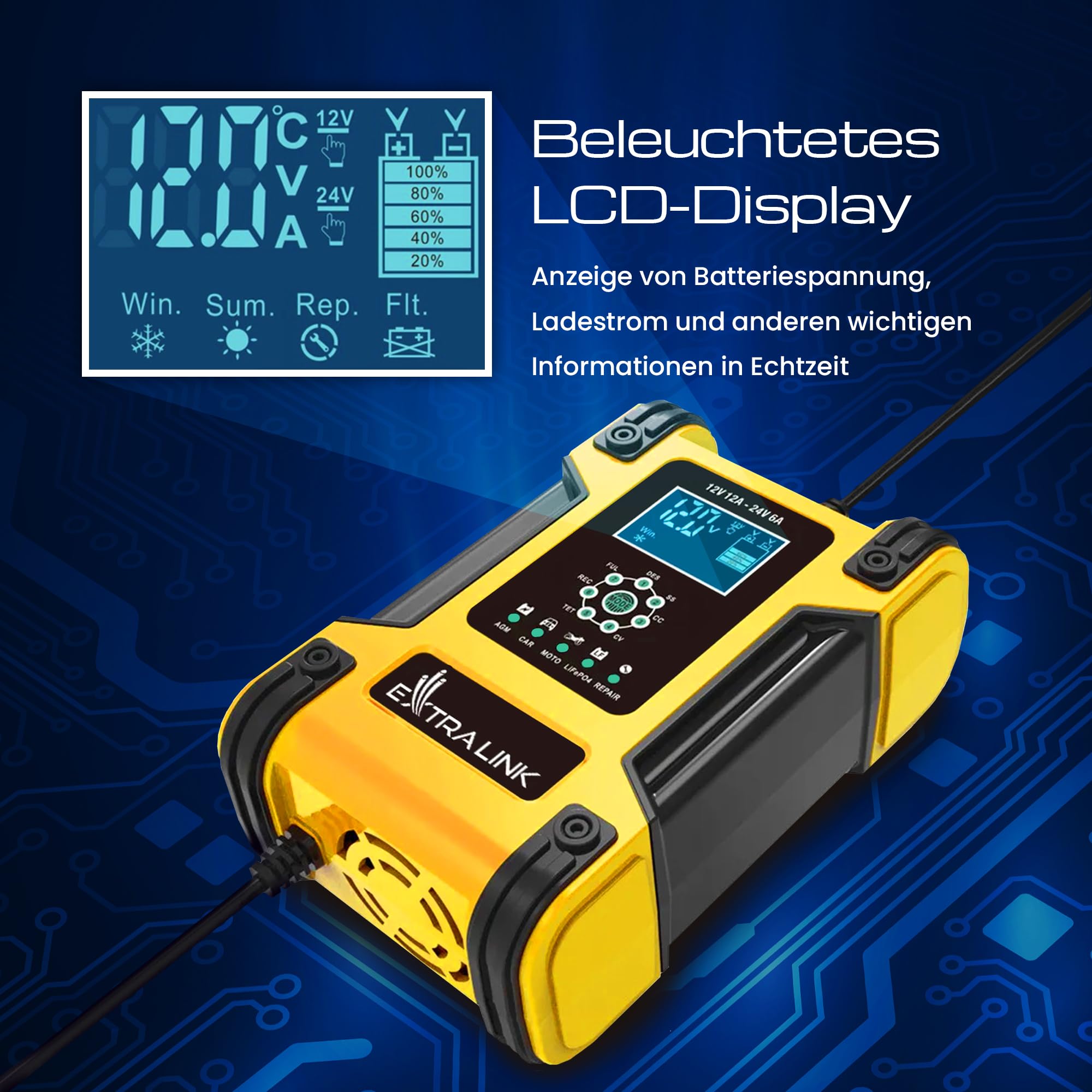 extralink-shango-autobatterie-ladeger-t-12v-12a-24v-6a-lcd image 6