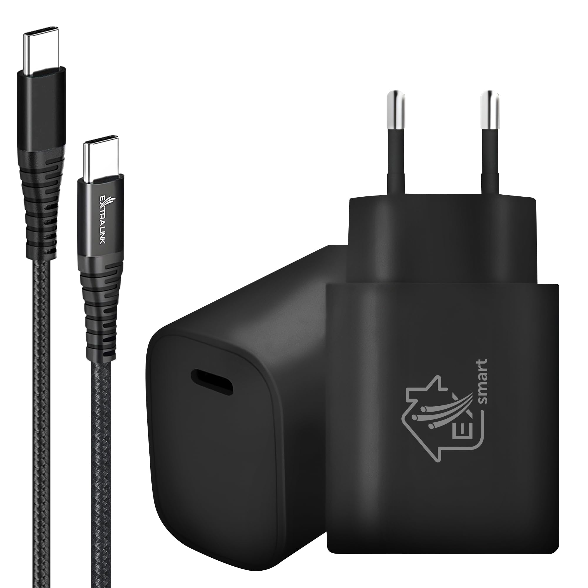 extralink-usb-c-ladeger-t-18w-pd-mit-2m-kabel image 1