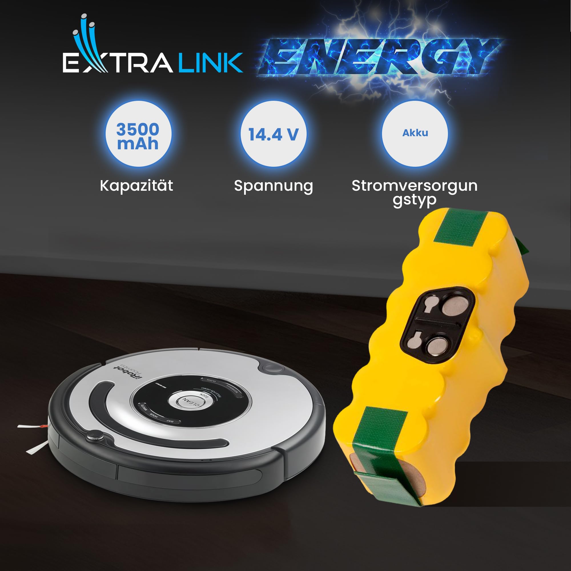 extralink-roomba-700-ersatzakku-14-4v-3000mah-li-ion image 3