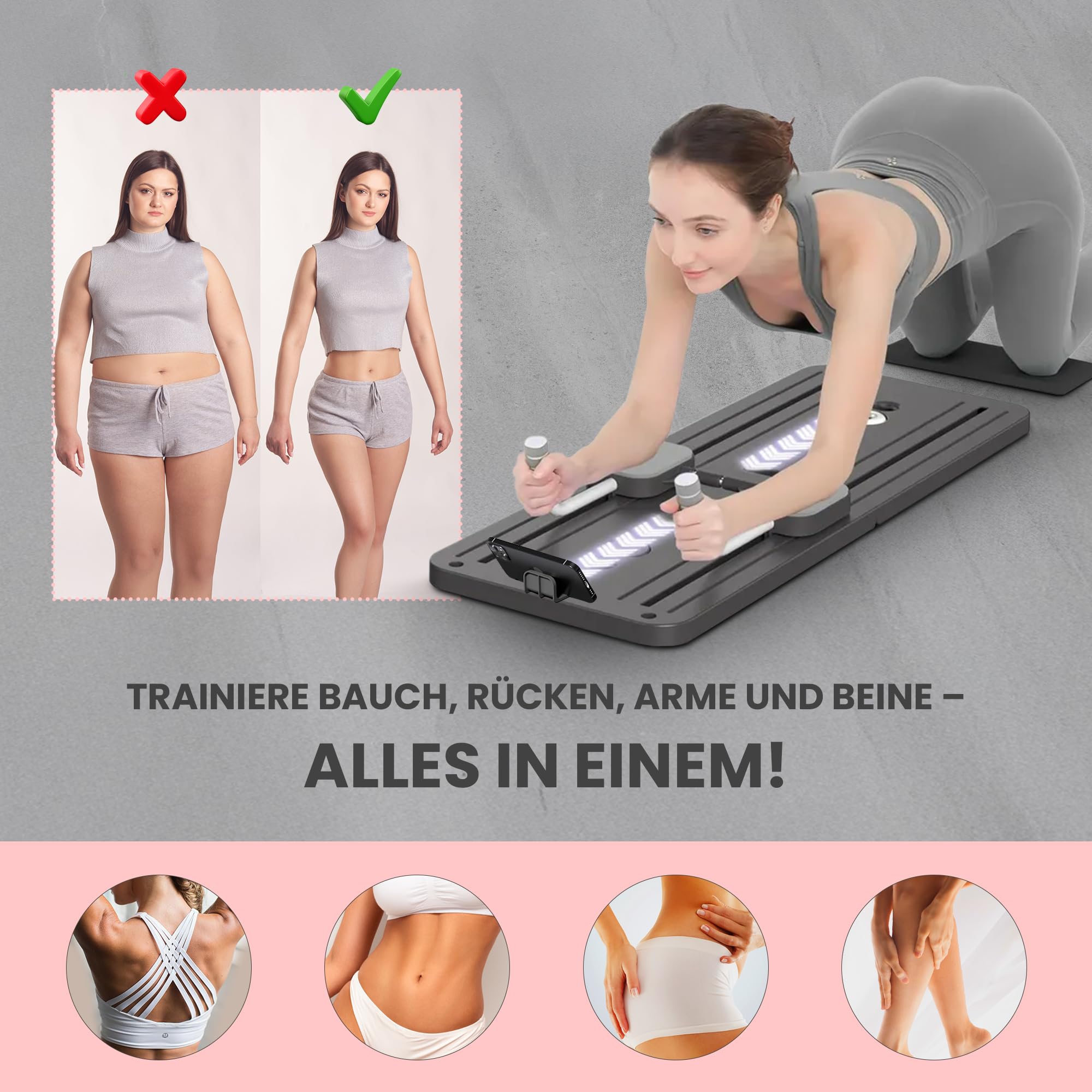extralink-pilates-board-klappbar-reformer-mit-timer image 2