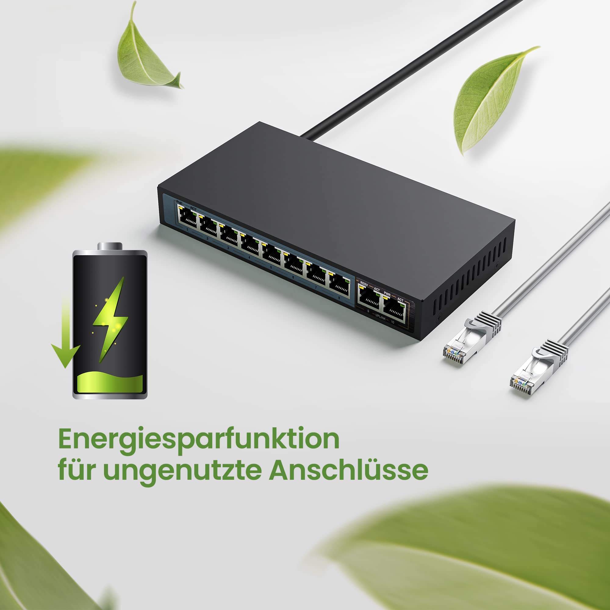extralink-ceres-poe-switch-8-port-96w-metall image 8