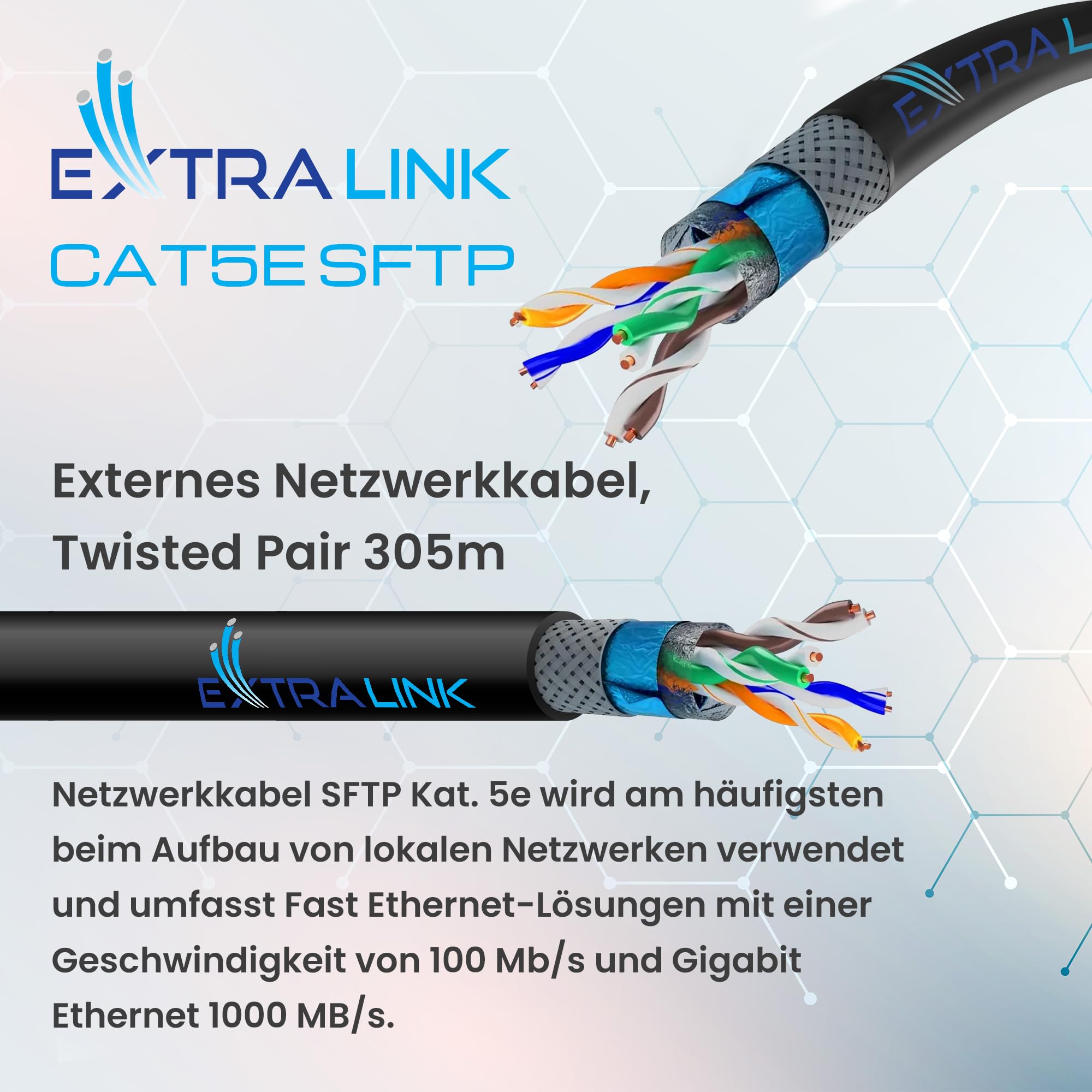 extralink-cat5e-sf-utp-verlegekabel-outdoor-305-m-kupfer image 2