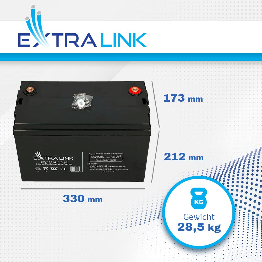 extralink-agm-batterie-12v-100ah-solar-versorgungsbatterie image 3