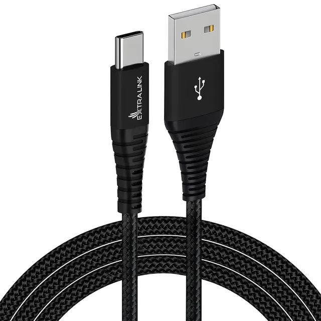 extralink-usb-a-auf-usb-c-kabel-15w-1-2m-nylon image 1