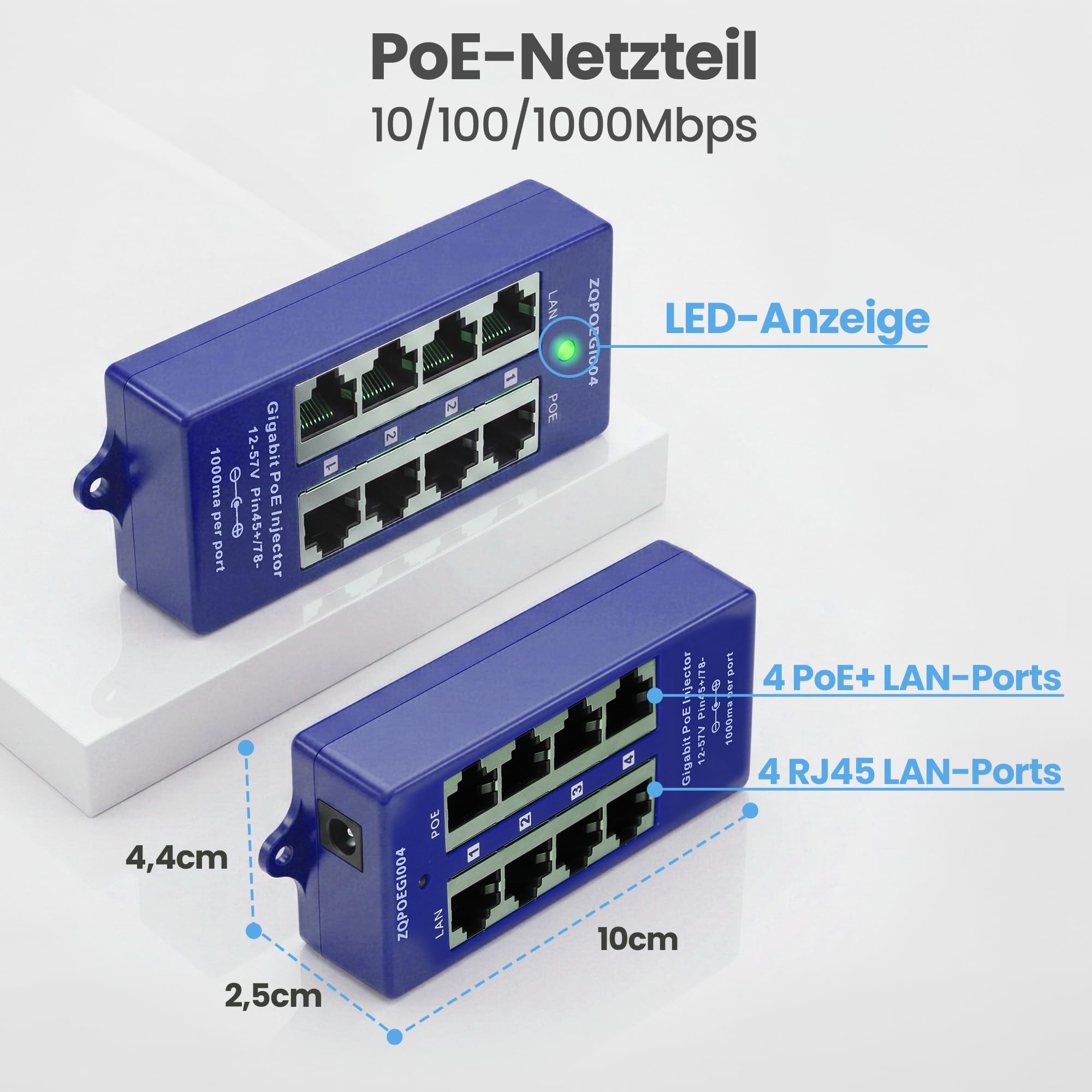 extralink-poe-injector-4-port-gigabit-mode-b-ip-kamera image 3
