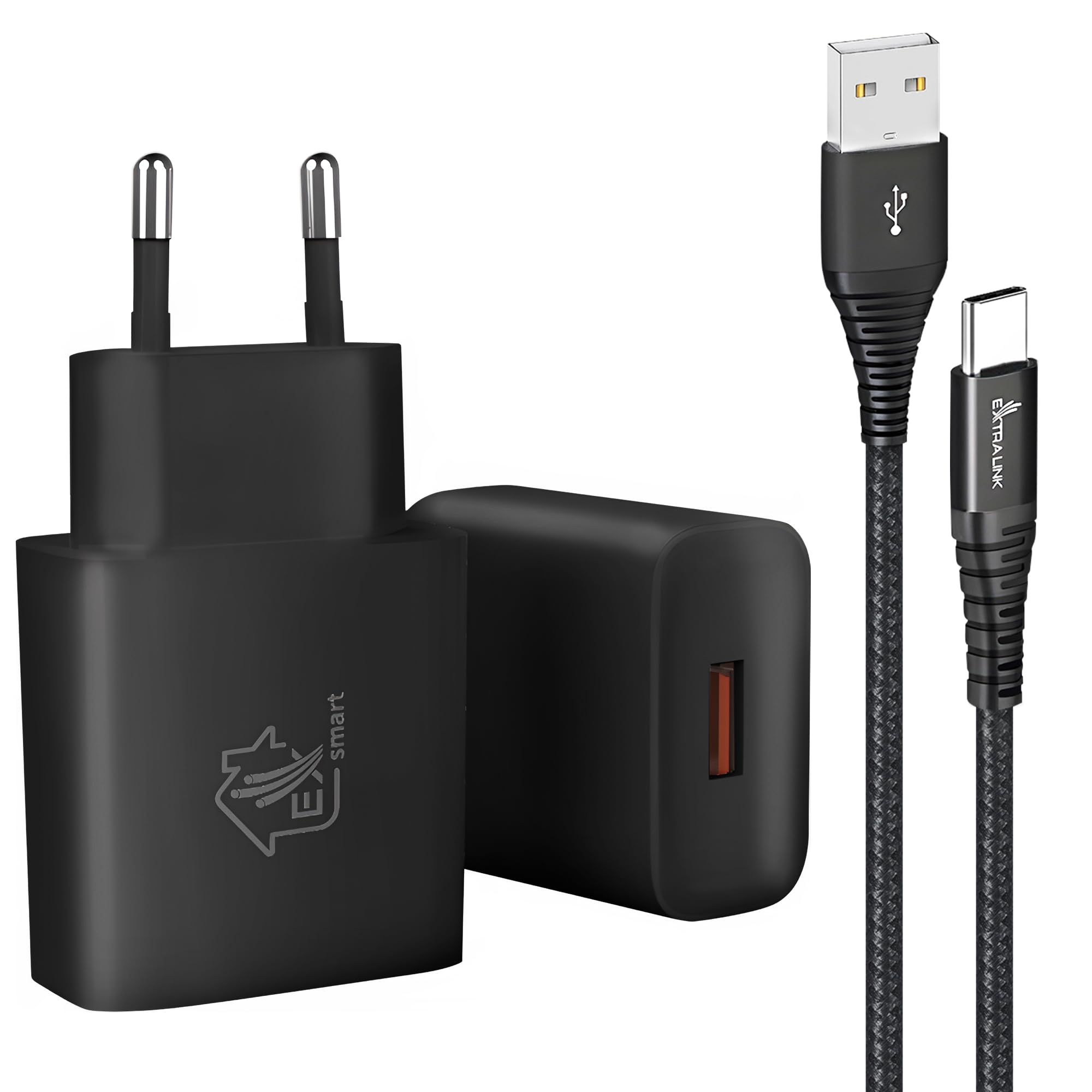 extralink-usb-c-ladeger-t-18w-pd-mit-2m-kabel image 2
