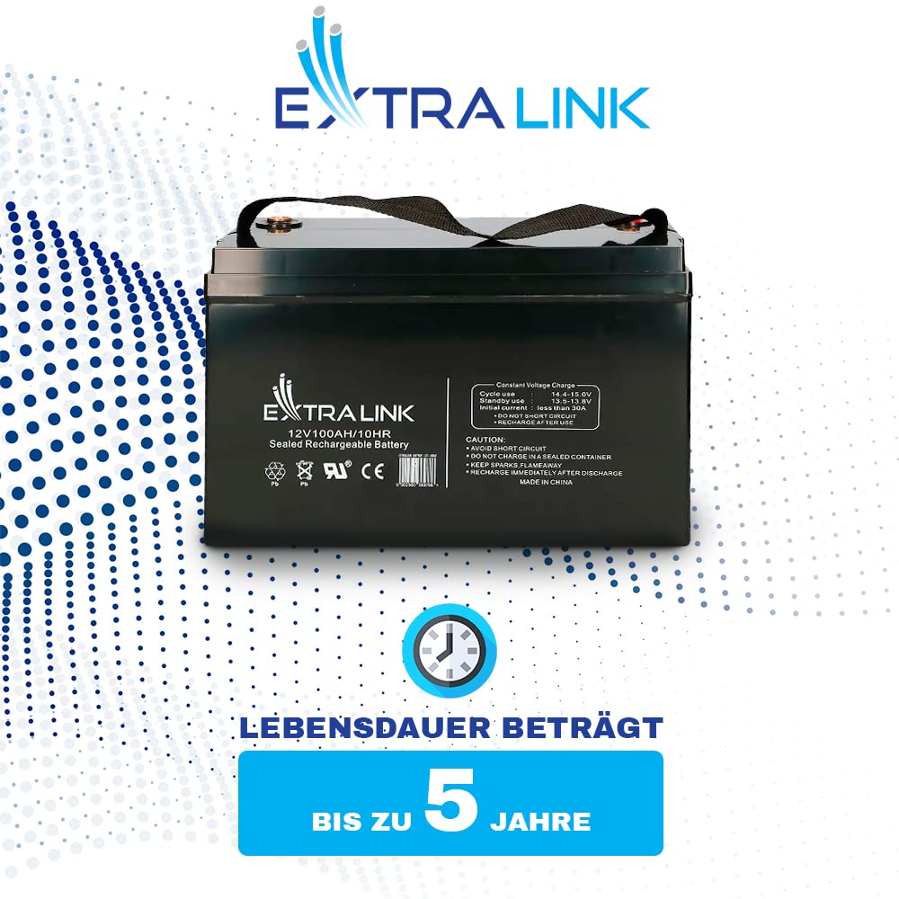 extralink-agm-batterie-12v-100ah-solar-versorgungsbatterie image 6