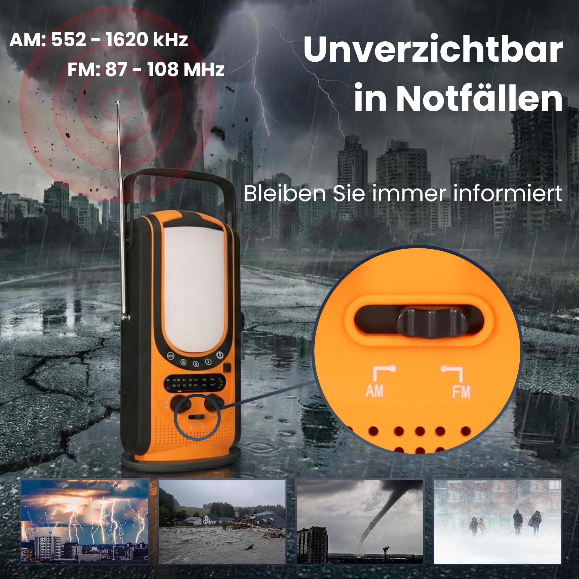 extralink-notfallradio-solar-kurbel-6000mah-am-fm image 6