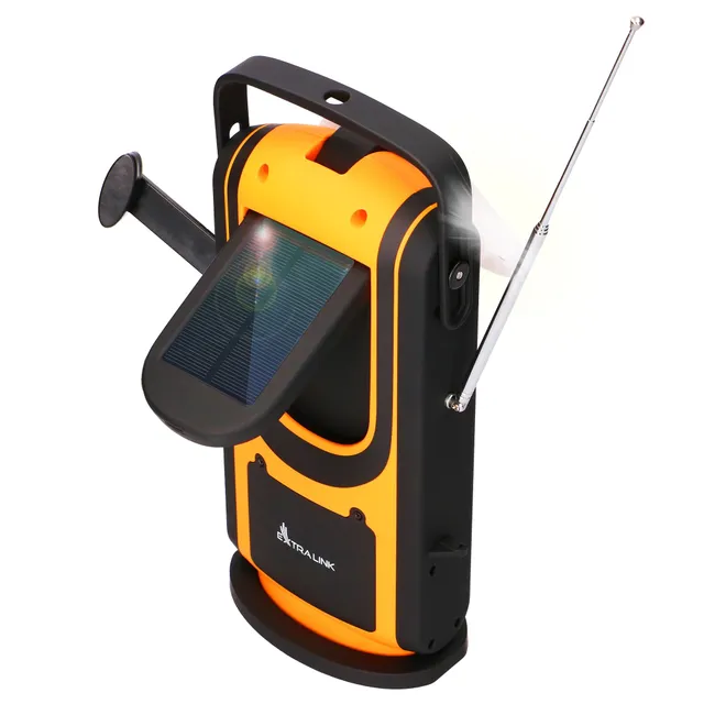 extralink-notfallradio-solar-kurbel-6000mah-am-fm image 1