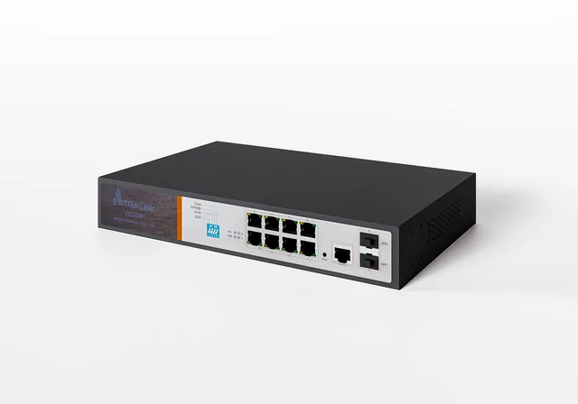 extralink-victor-poe-switch-8-port-gigabit-150w image 1
