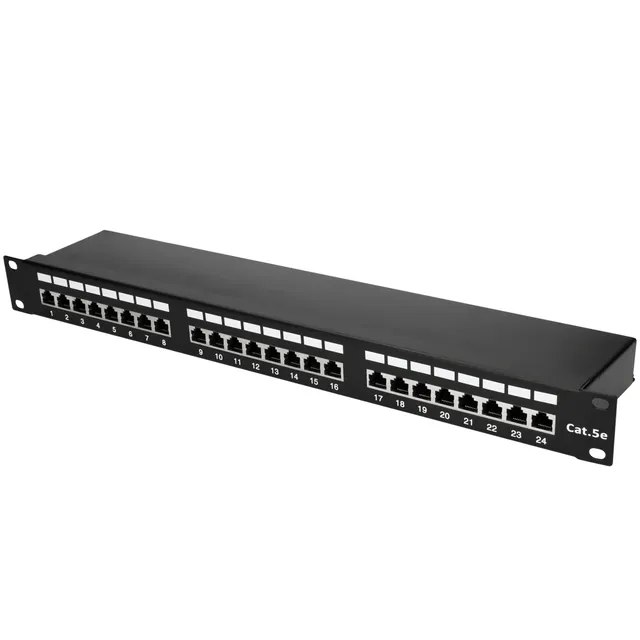 extralink-patchpanel-24-port-cat5e-stp-19-zoll-1he image 1