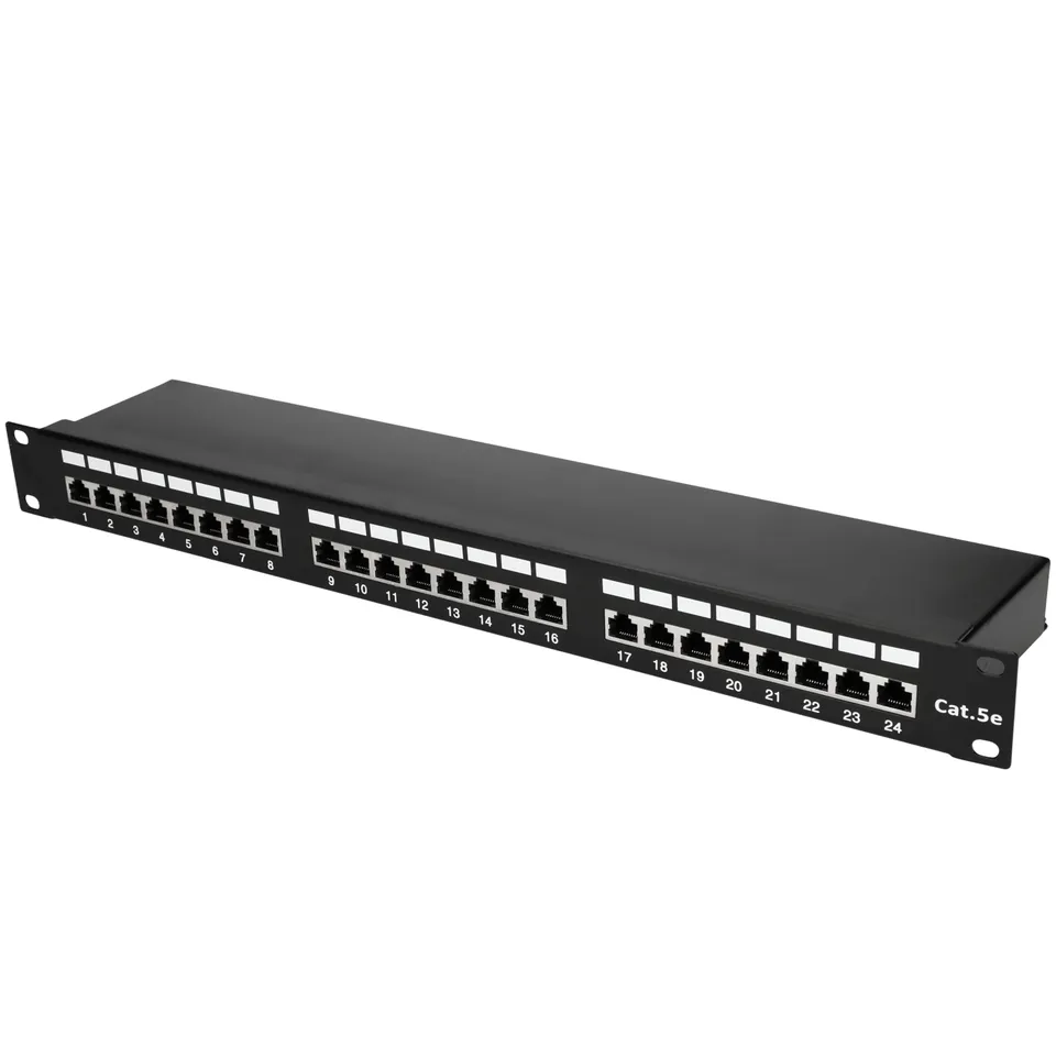 extralink-patchpanel-24-port-cat5e-stp-19-zoll-1he image 1