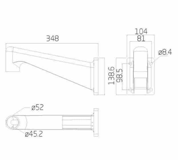 ernitec-orion-ptz-gooseneck-wandhalter-wei image 2