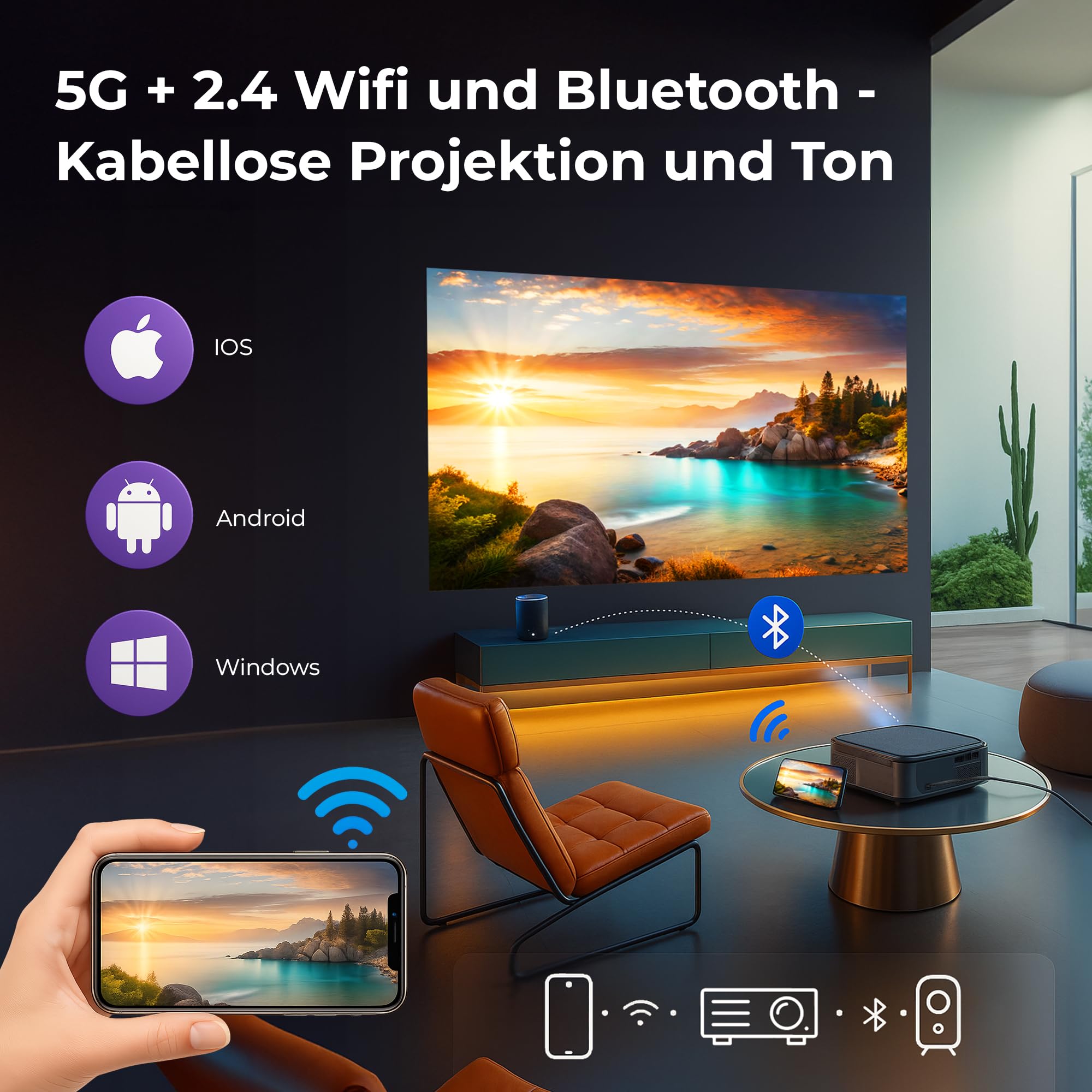 extralink-smart-beamer-full-hd-1080p-wifi-bluetooth-android image 3