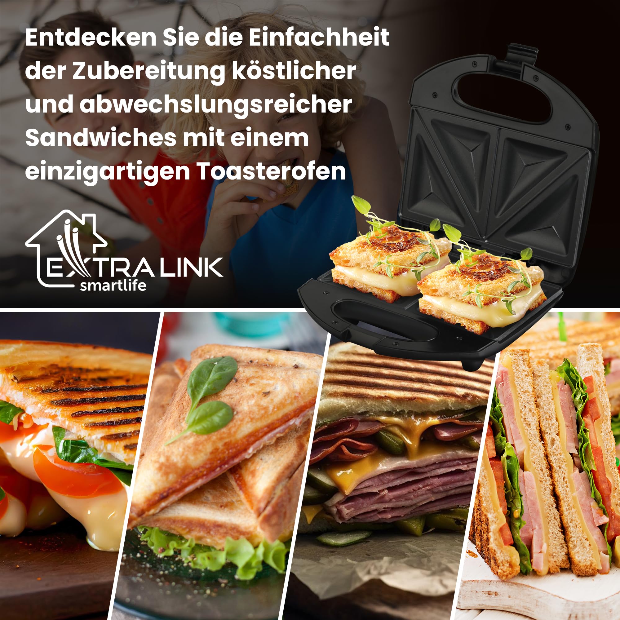 extralink-sj-22-sandwichmaker-750w-antihaft-dreieckstoast image 7
