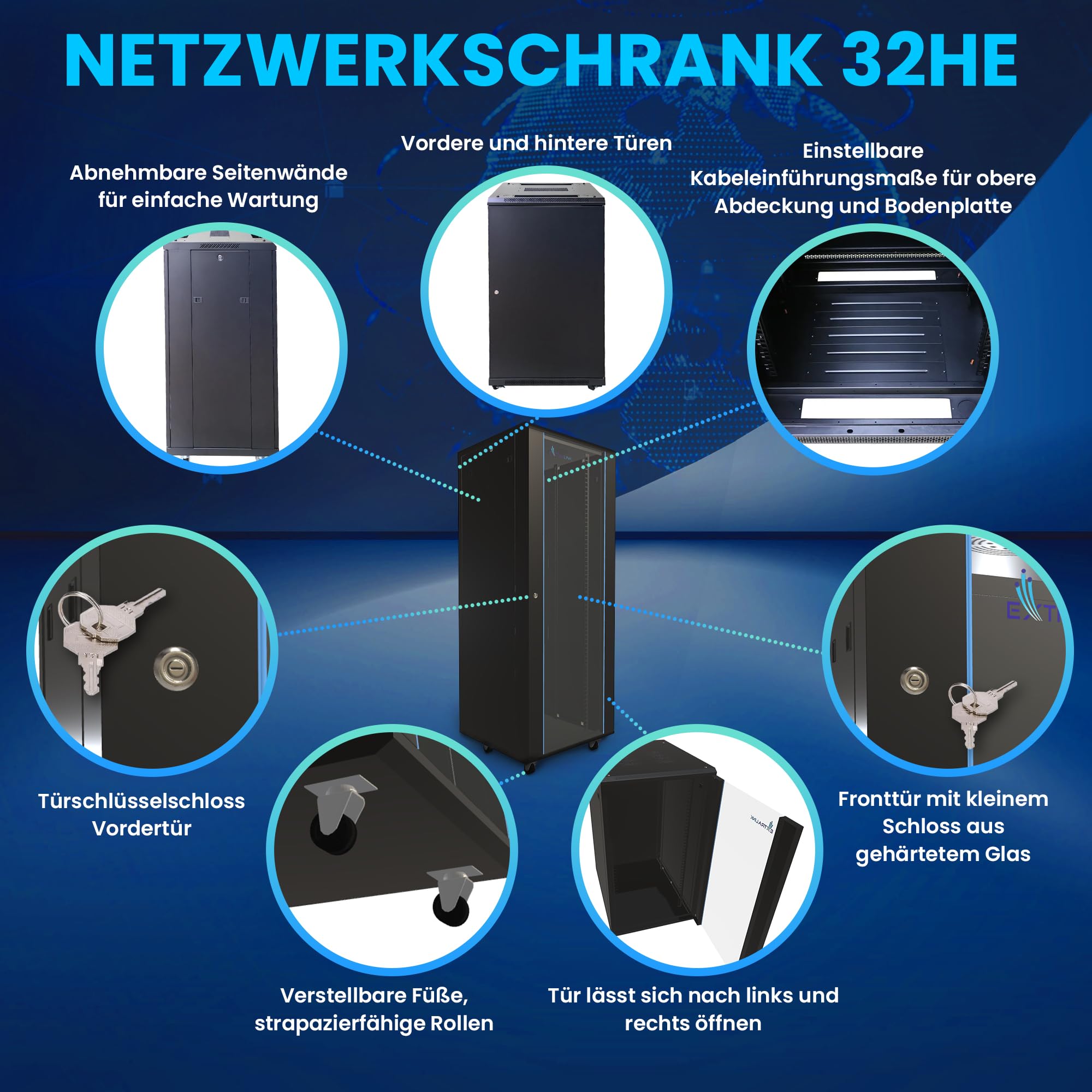 extralink-32u-rack-serverschrank-19-zoll-600x1000-schwarz image 5
