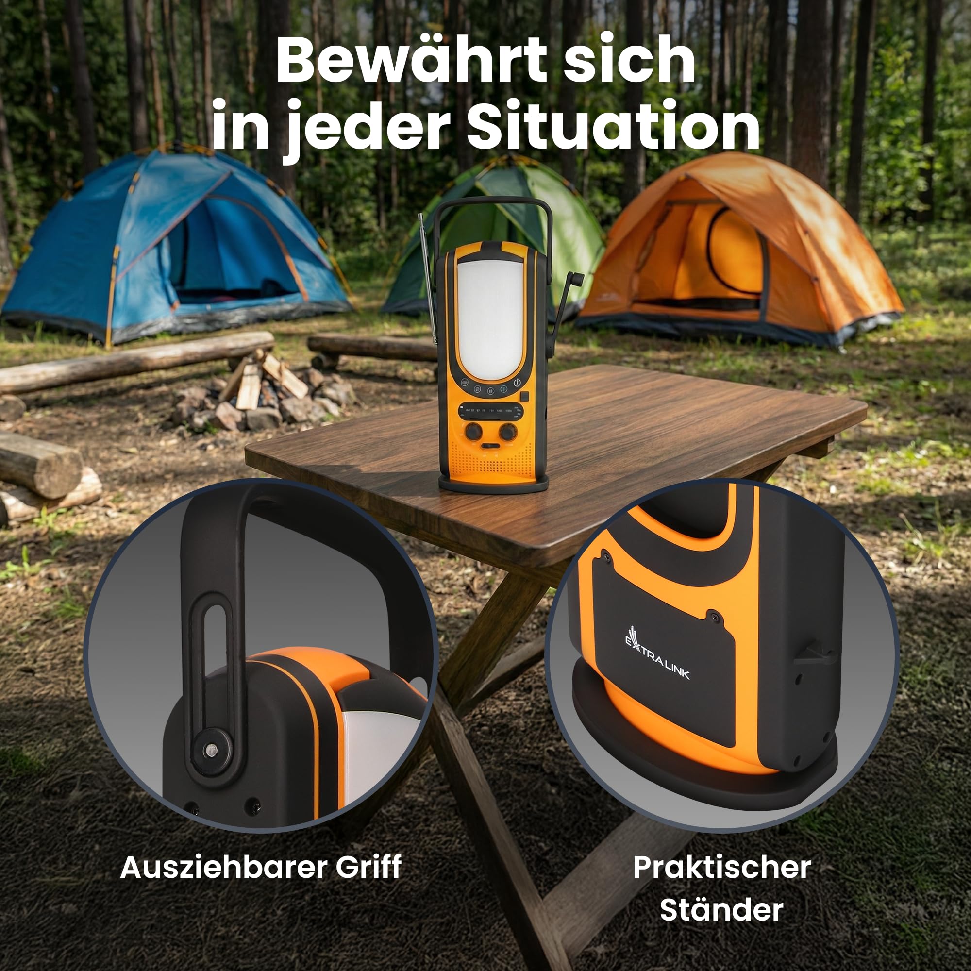 extralink-notfallradio-solar-kurbel-6000mah-am-fm image 5