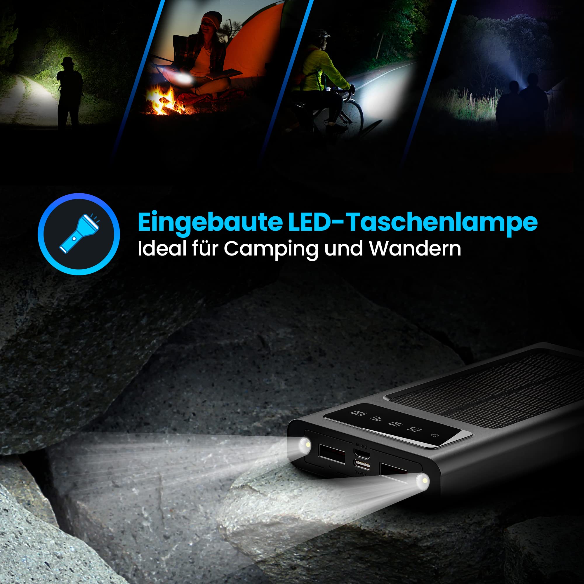 extralink-epb-091-solar-powerbank-10000mah-mit-4-kabeln-outdoor image 5
